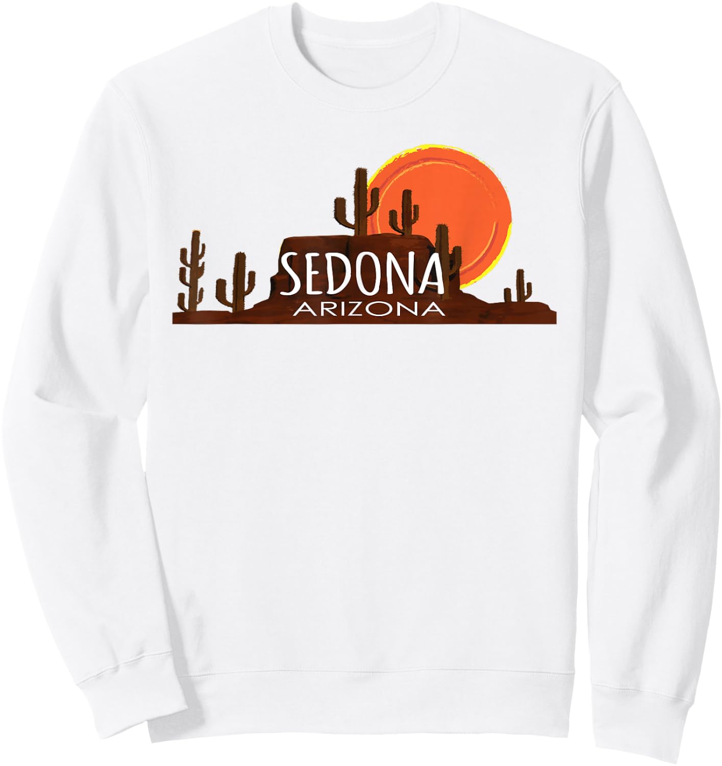 Sedona, Arizona Retro Vintage Sunset Sweatshirt - Sweatshirt | White