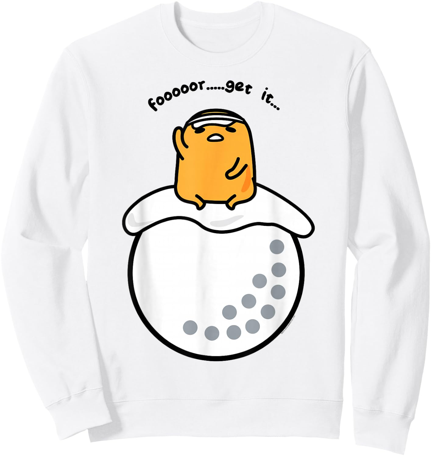 Gudetama Golf Golfer Fore Forget It Sweatshirt - Sweatshirt | White