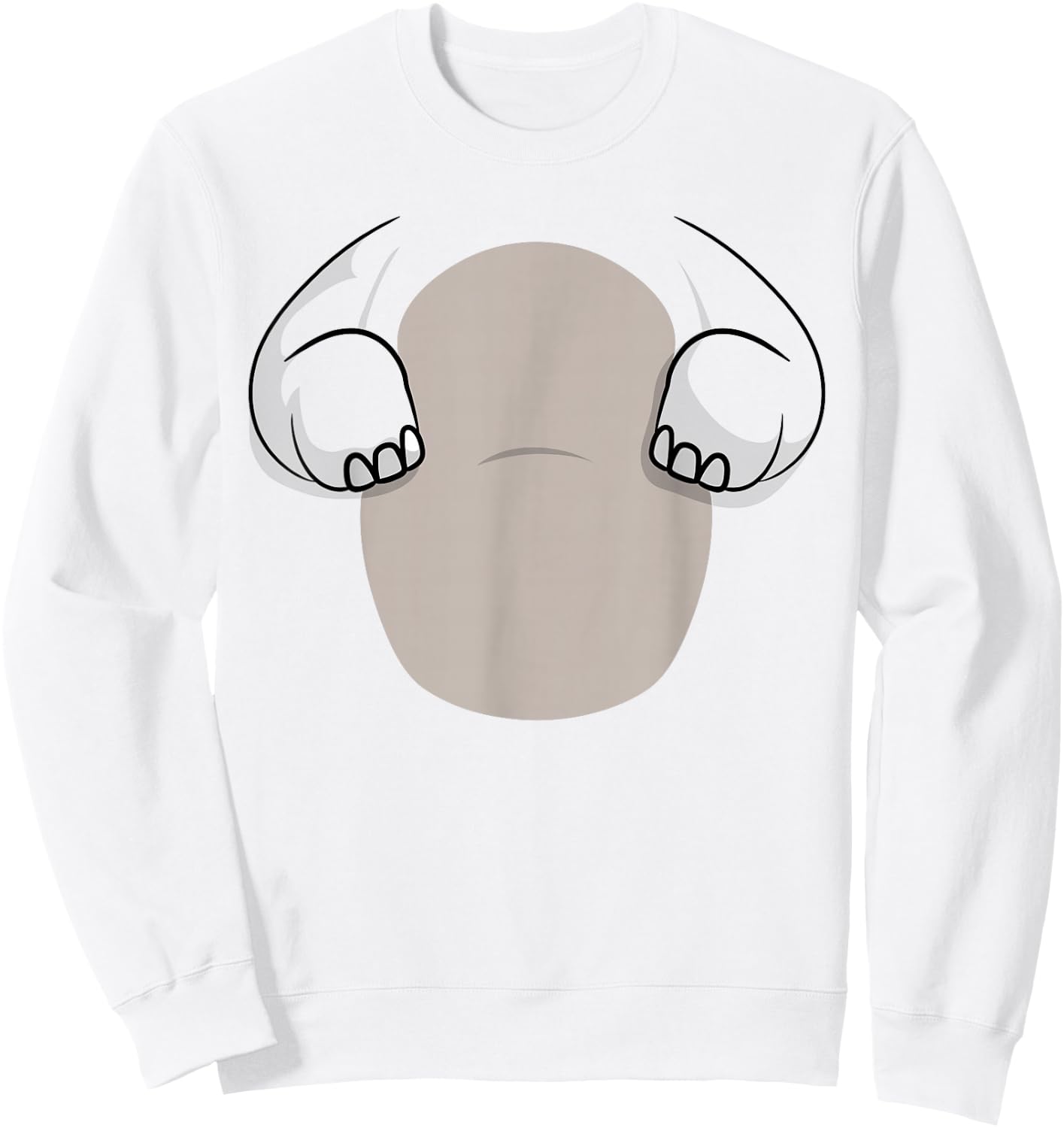 Elephant Body Costume Easy Halloween Costume Gift Funny Sweatshirt - Sweatshirt | White