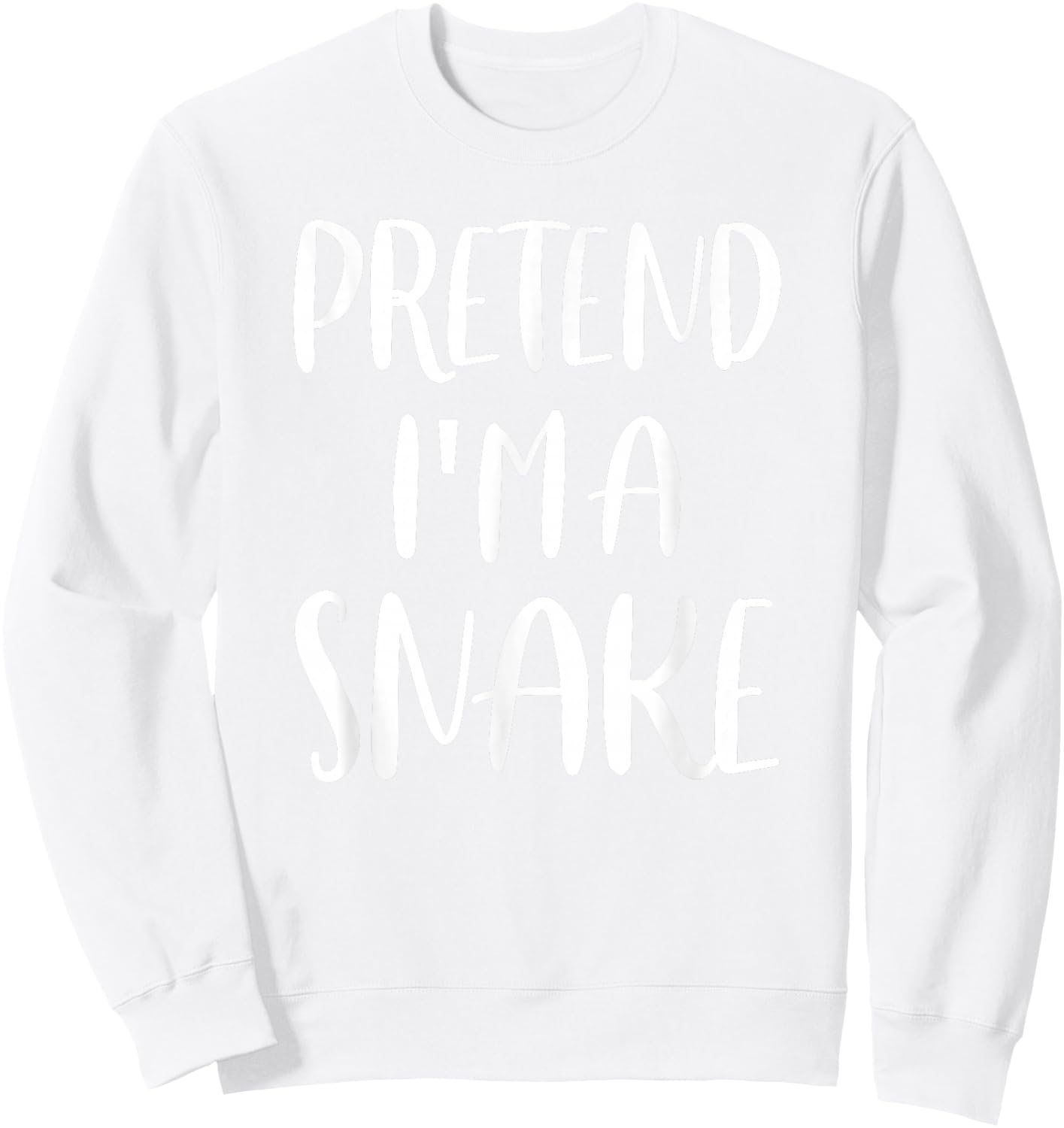 Pretend I'm A Snake Lazy Halloween Costume Sweatshirt - Sweatshirt | White