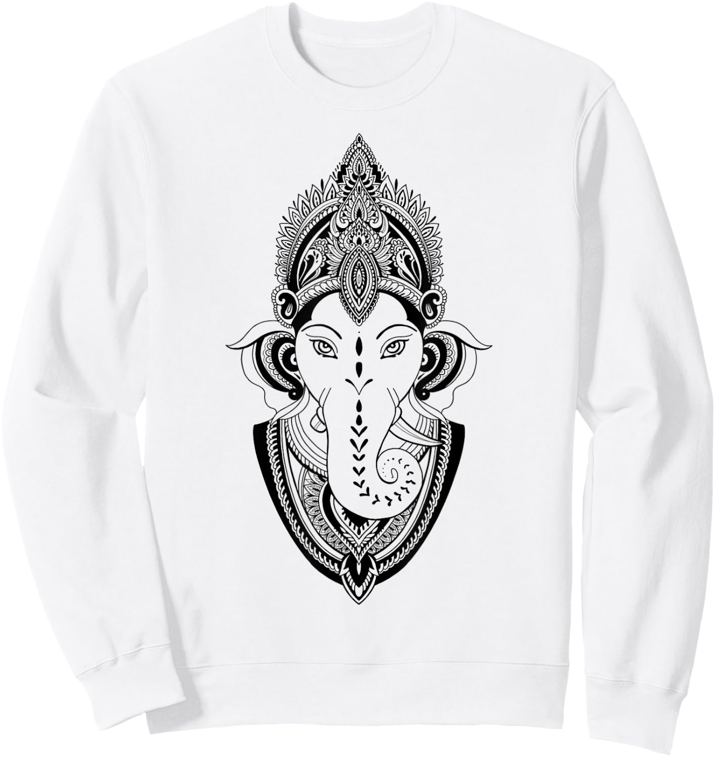 Ganesha God deity Indian India yoga meditation t shirt Sweatshirt - Sweatshirt | White