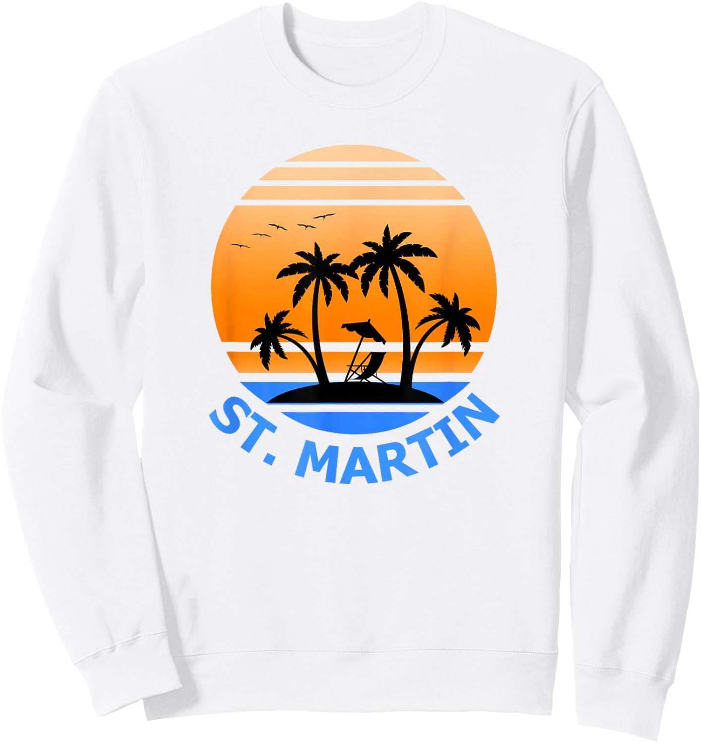 St. Martin Shirt St Martin Holiday shirt Vacation Sweatshirt - Sweatshirt | White
