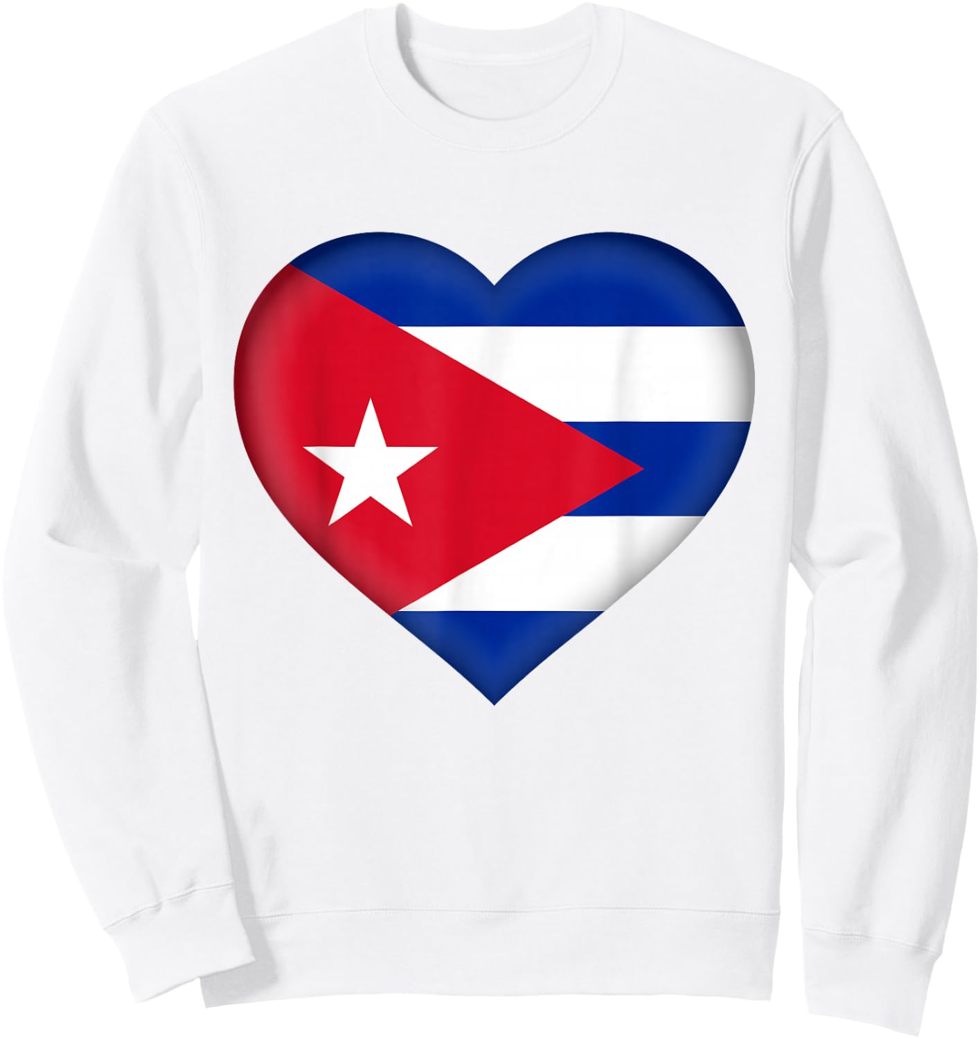 National Pride Country Roots Retro Gift | I Love Cuba | Cuban Flag Heart Outfit - Adults - White - Short Sleeve - Small - Classic Fit - Cotton - Machine Wash Sweatshirt - Sweatshirt | White