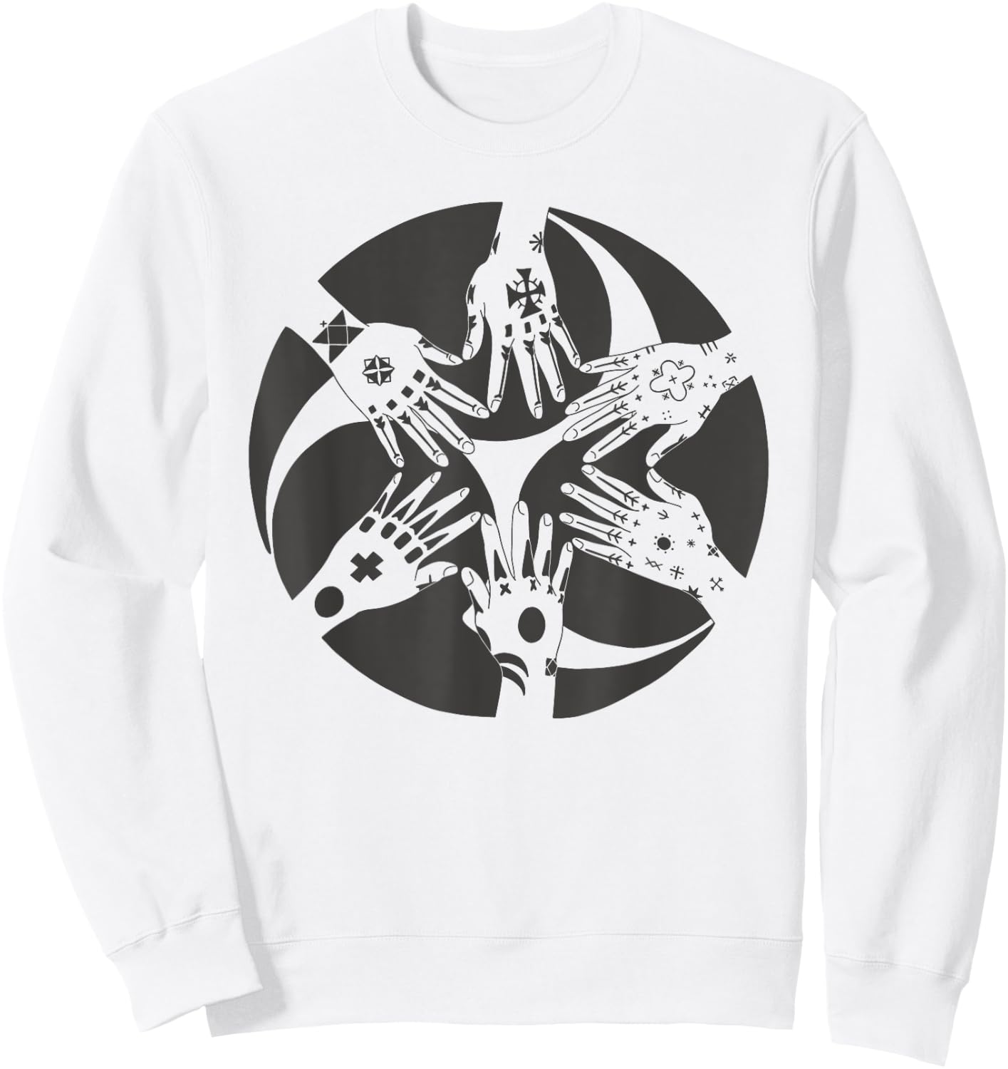 Okinawan Hajichi Historical Uchina Tattoo Sweatshirt - Sweatshirt | White