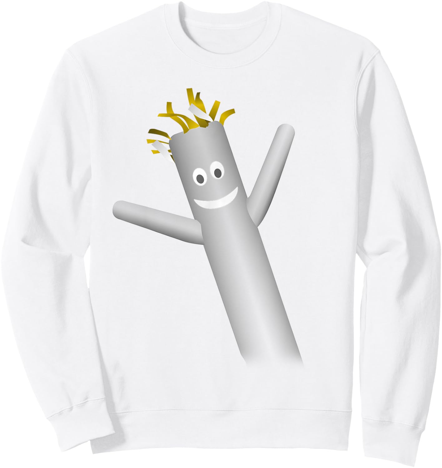 Wacky Wavy Inflatable tubeman Dancer face Clothing Sweatshirt - Sweatshirt | White