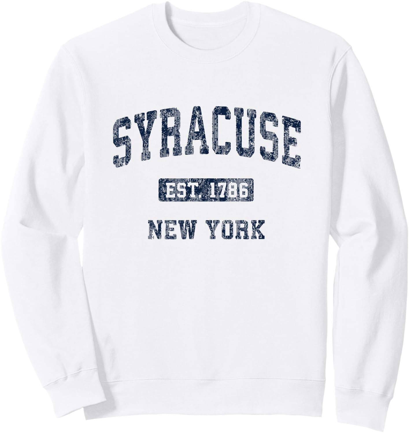 Syracuse New York NY Vintage Athletic Sports Design Sweatshirt - Sweatshirt | White