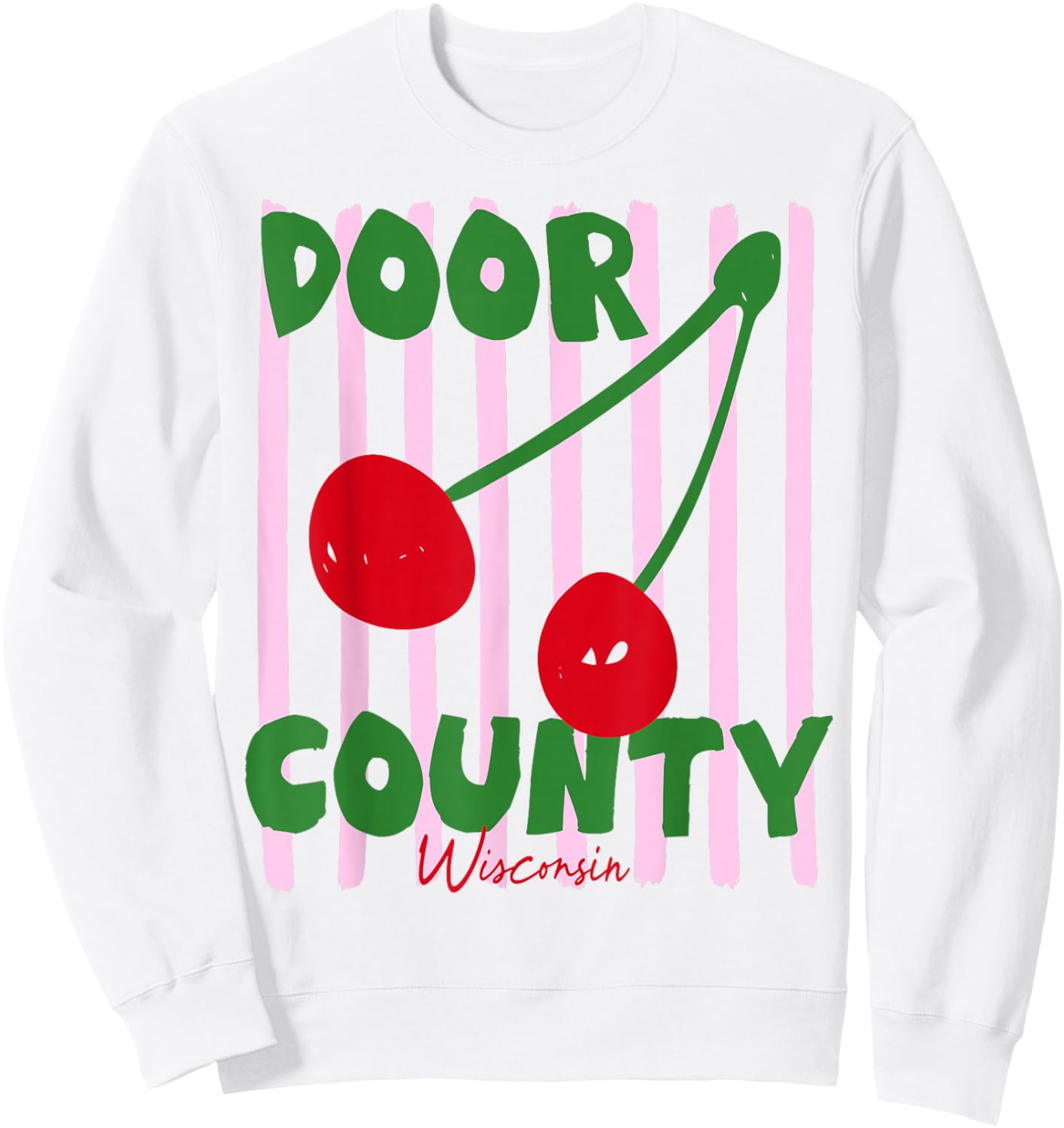 Door County Cherry Sweatshirt - Sweatshirt | White