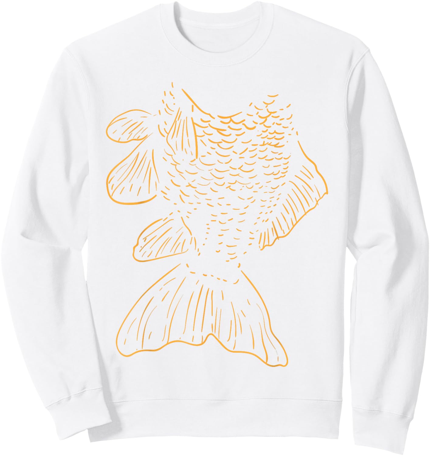Goldfish Funny Animal Lazy DIY Costume Easy Halloween Sweatshirt - Sweatshirt | White