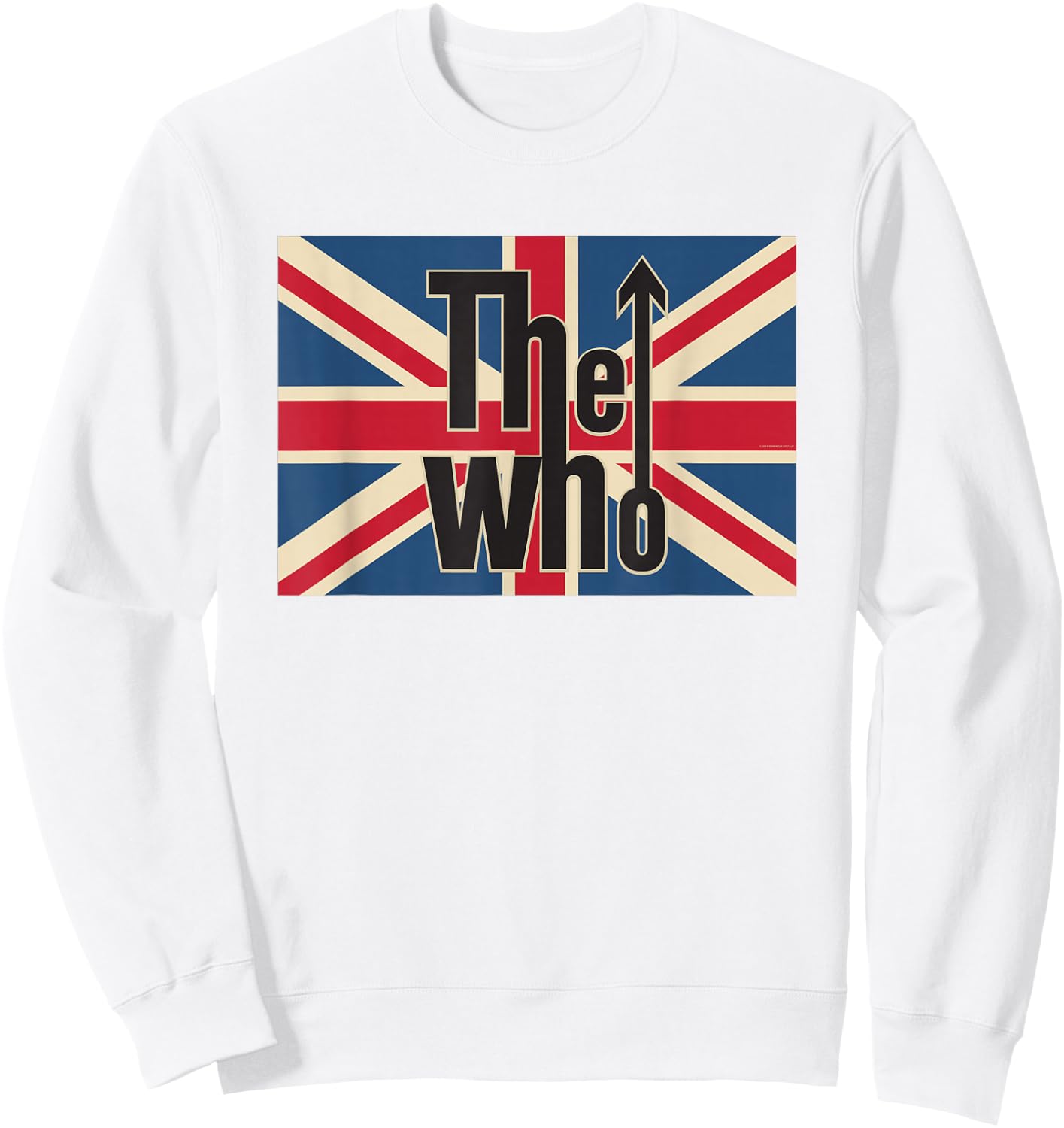 The Who Official Union Jack Flag Logo Sweatshirt - Sweatshirt | White