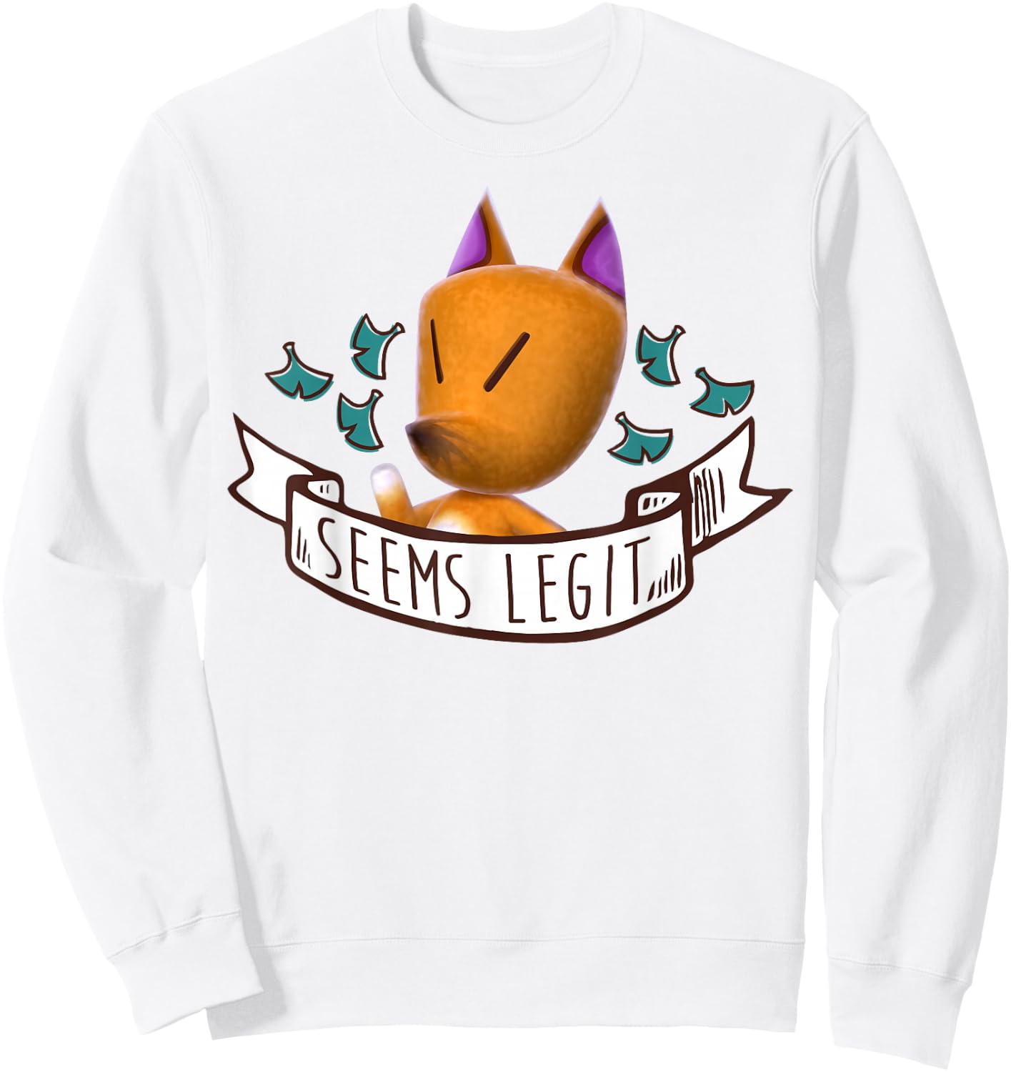 Nintendo Animal Crossing Redd Seems Legit Graphic Sweatshirt - Sweatshirt | White