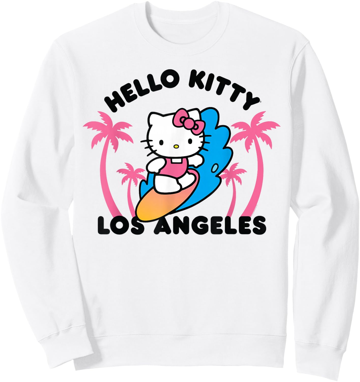 Hello Kitty Los Angeles Surfing Sweatshirt - Sweatshirt | White