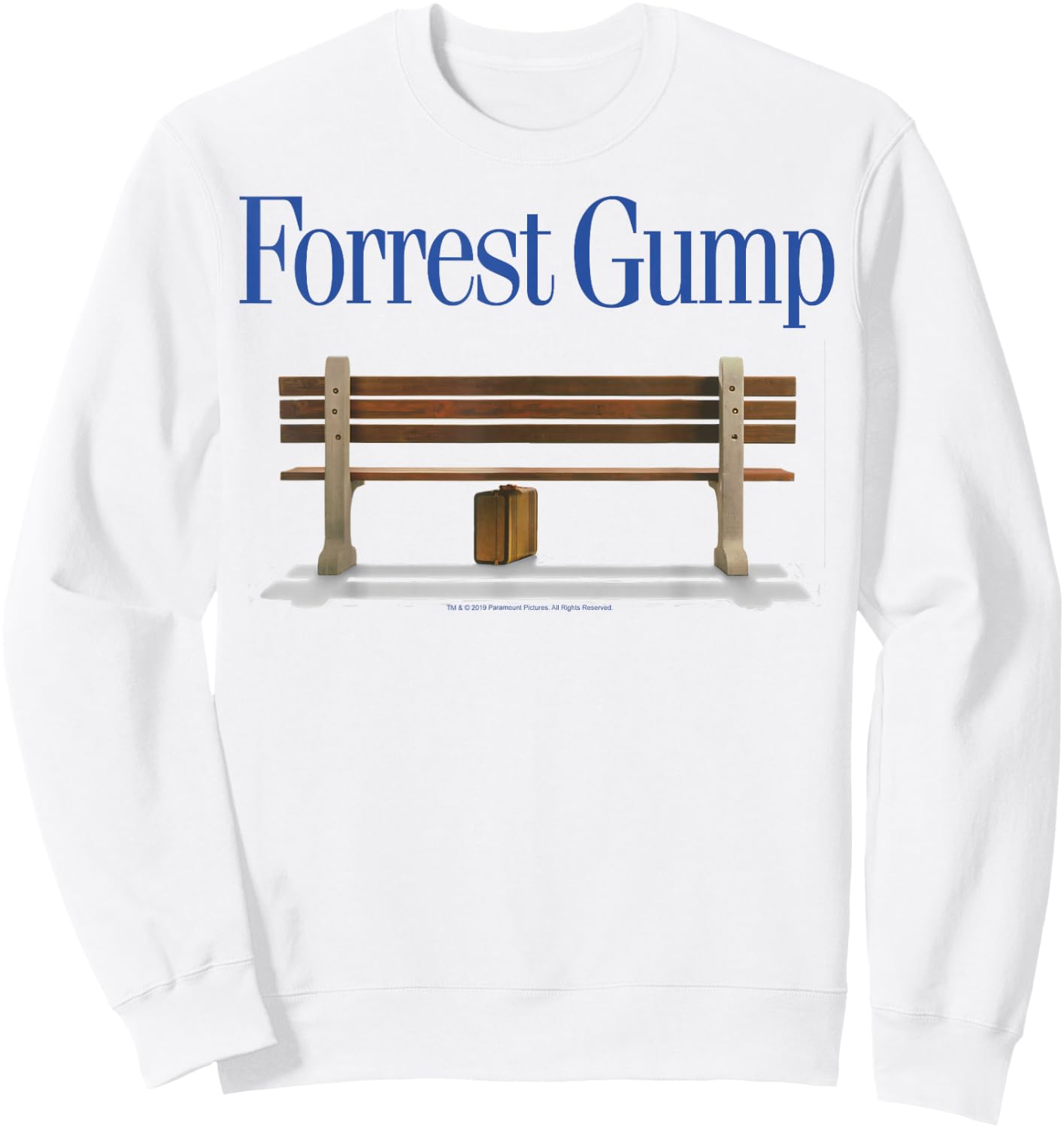 Forrest Gump Bench Title Logo Sweatshirt - Sweatshirt | White