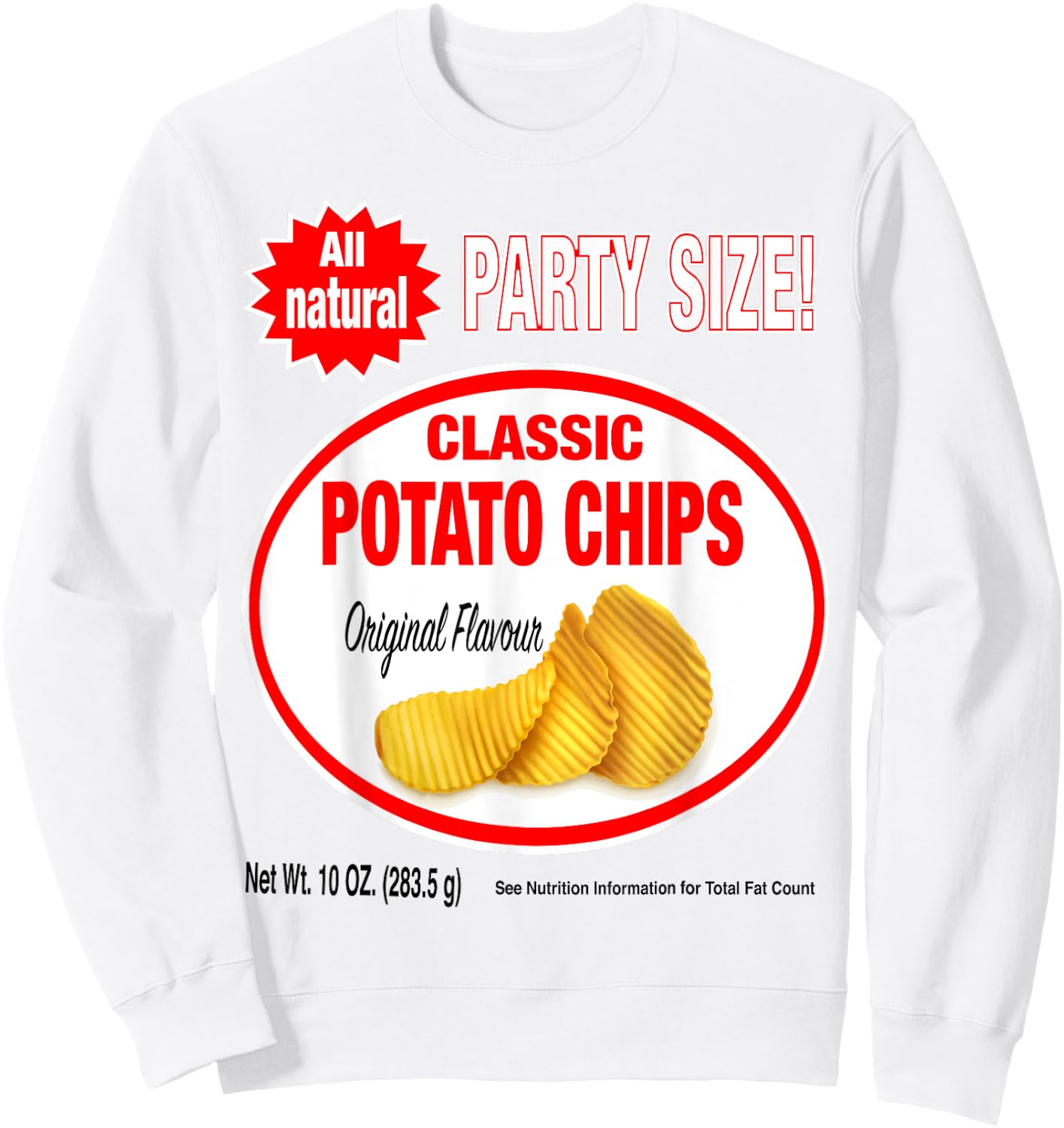 Original Flavor: Classic Bag of Potato Chips Costume Sweatshirt - Sweatshirt | White