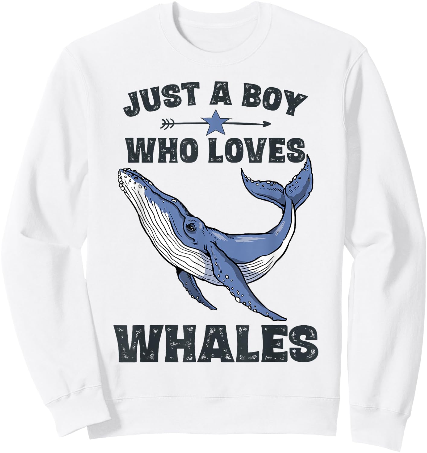 Funny Whale Gifts for Boys Whale Lovers Sweatshirt - Sweatshirt | White