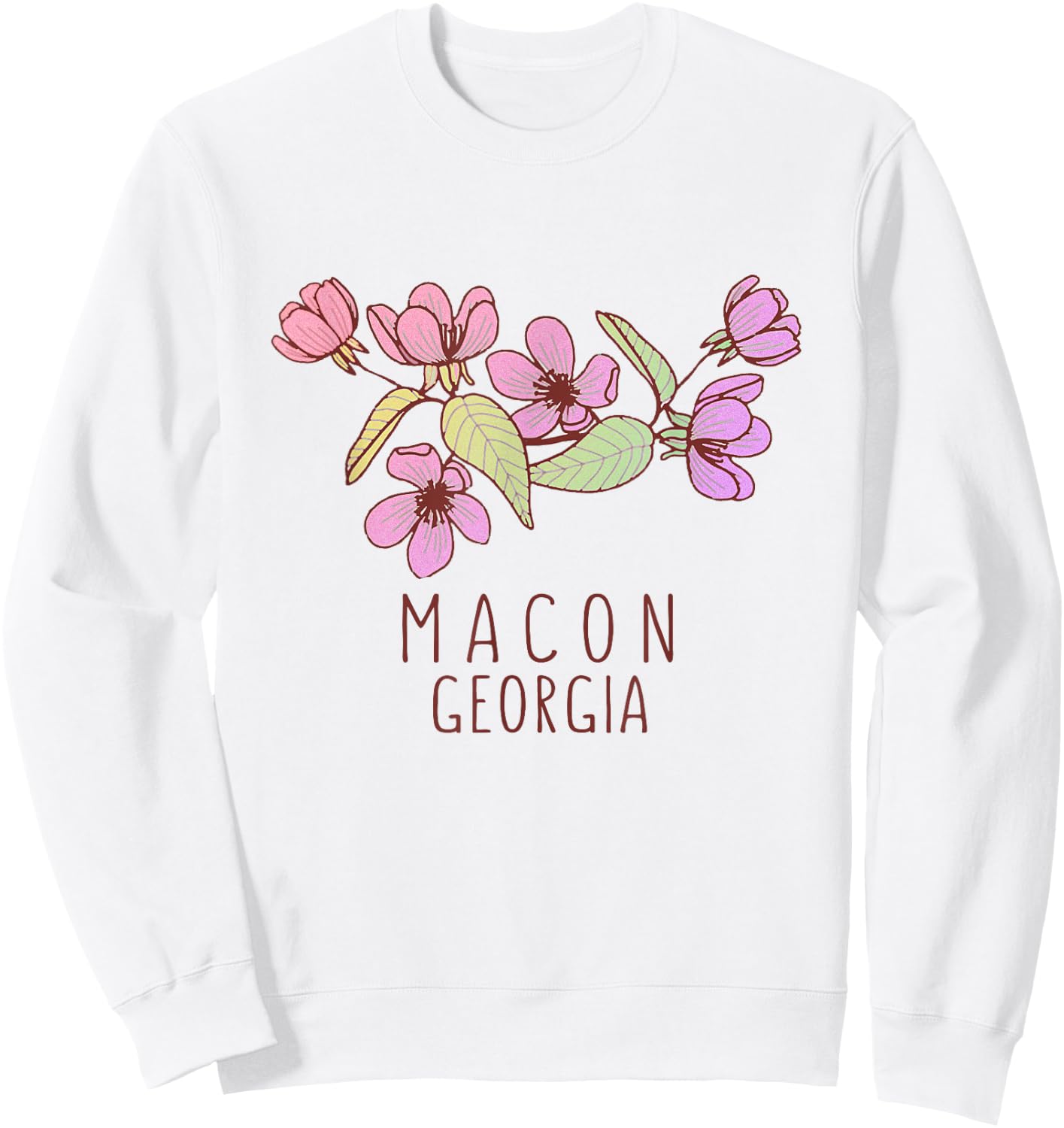 Macon Georgia Wildflowers | Macon GA Sweatshirt - Sweatshirt | White