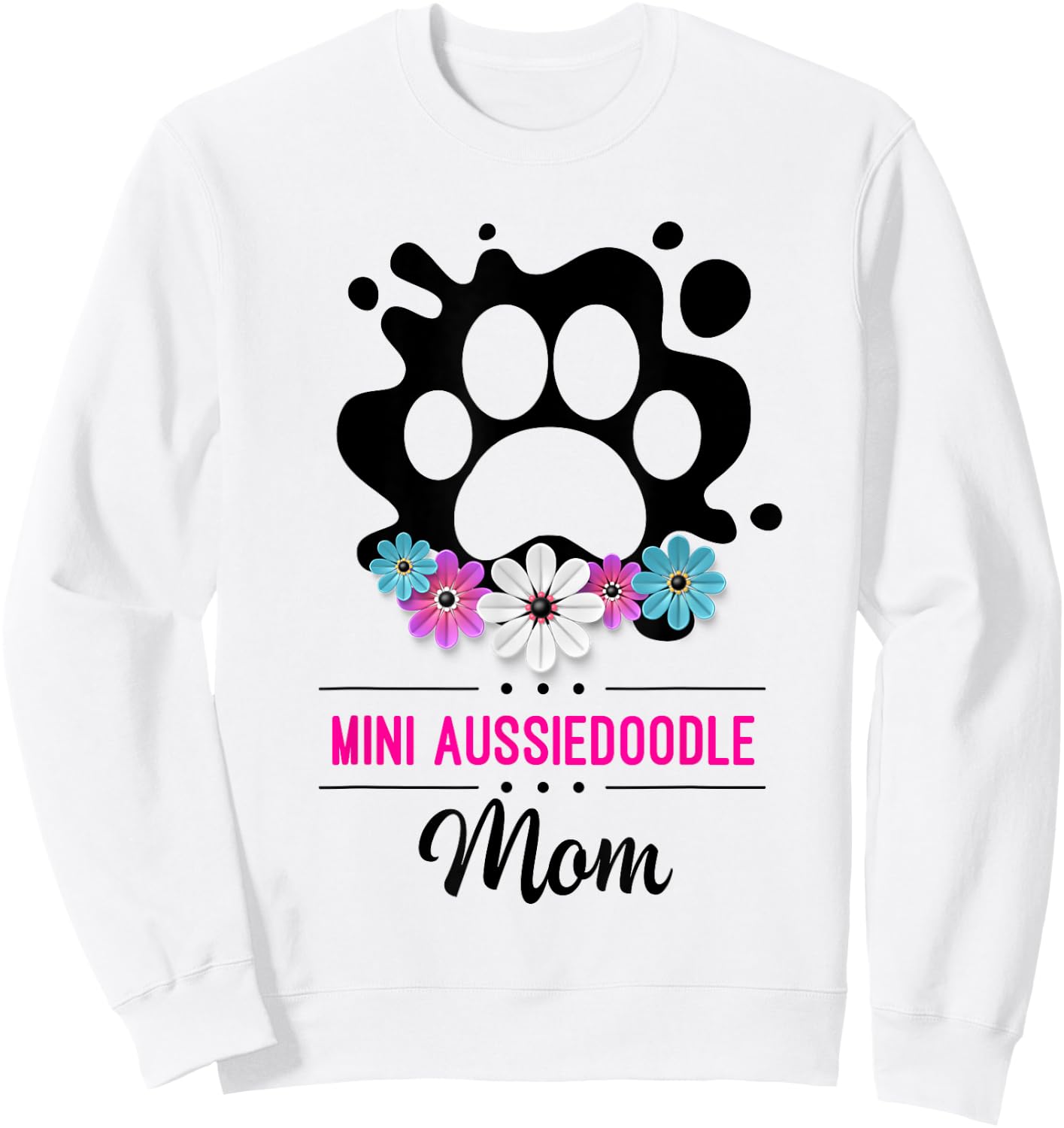 Mini Aussiedoodle Mom Sweatshirt - Sweatshirt | White