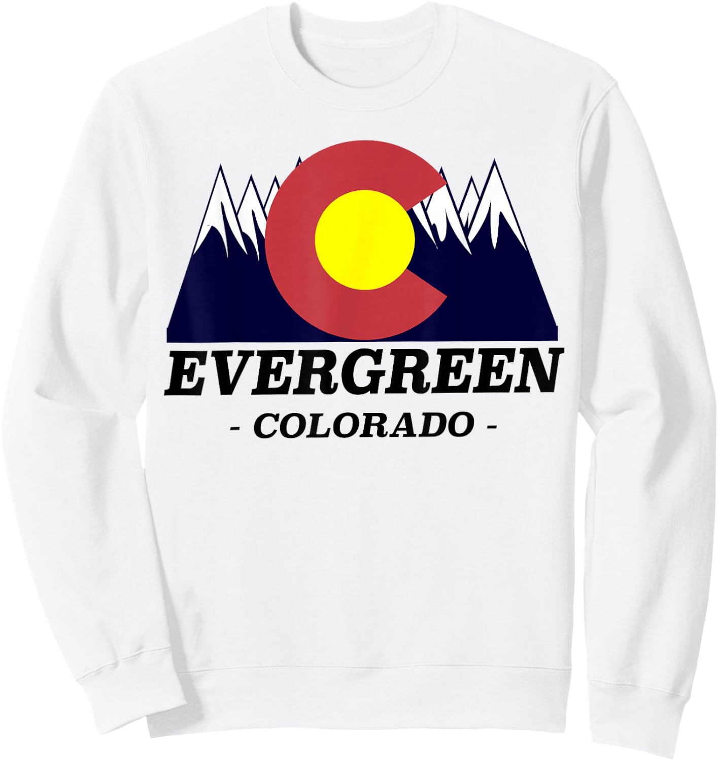 Evergreen Colorado - | Souvenir - Mountains Gift Sweatshirt - Sweatshirt | White