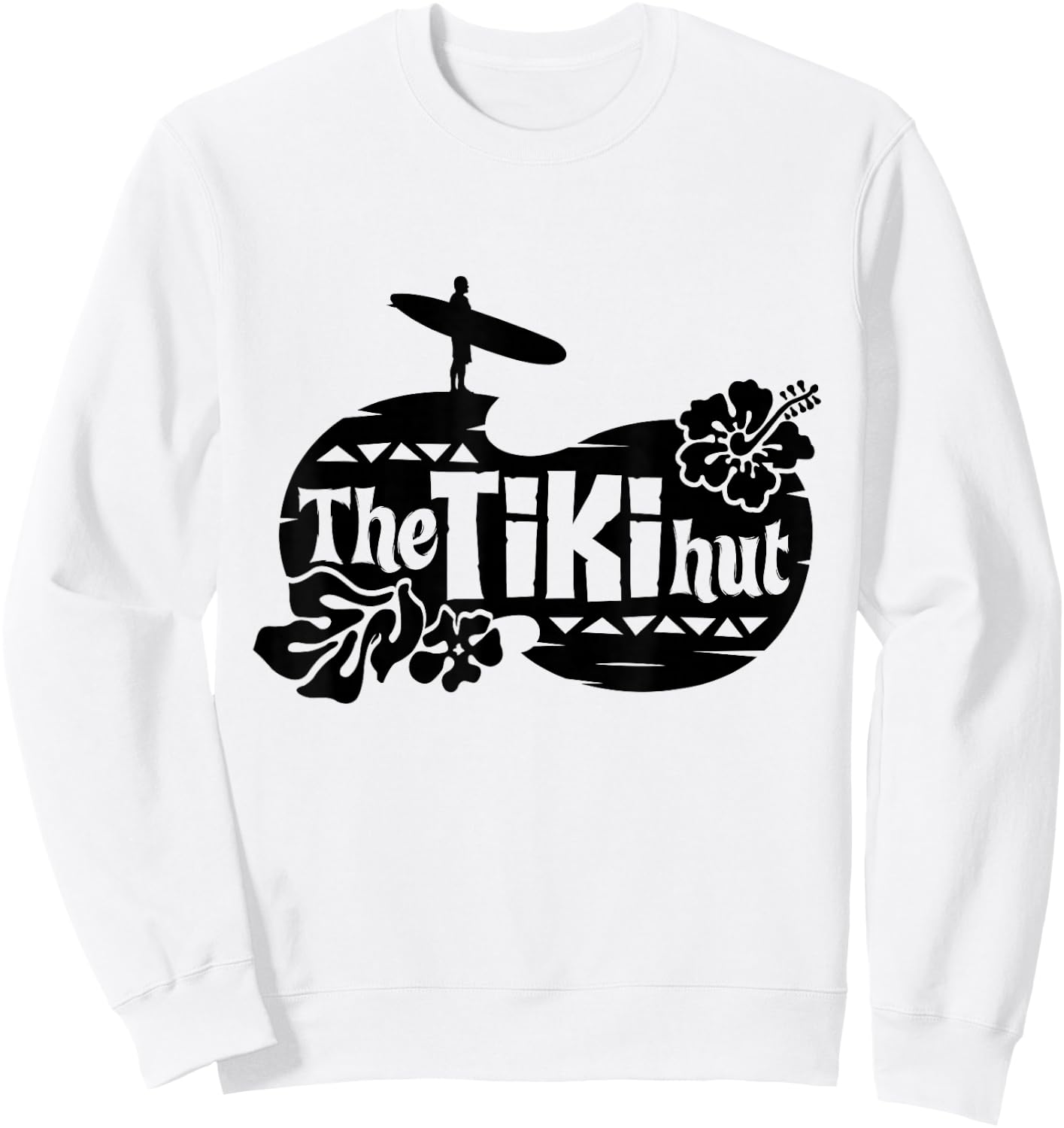 The Tiki Hut - Retro Rockabilly Party Shirt Hawaiian Sweatshirt - Sweatshirt | White