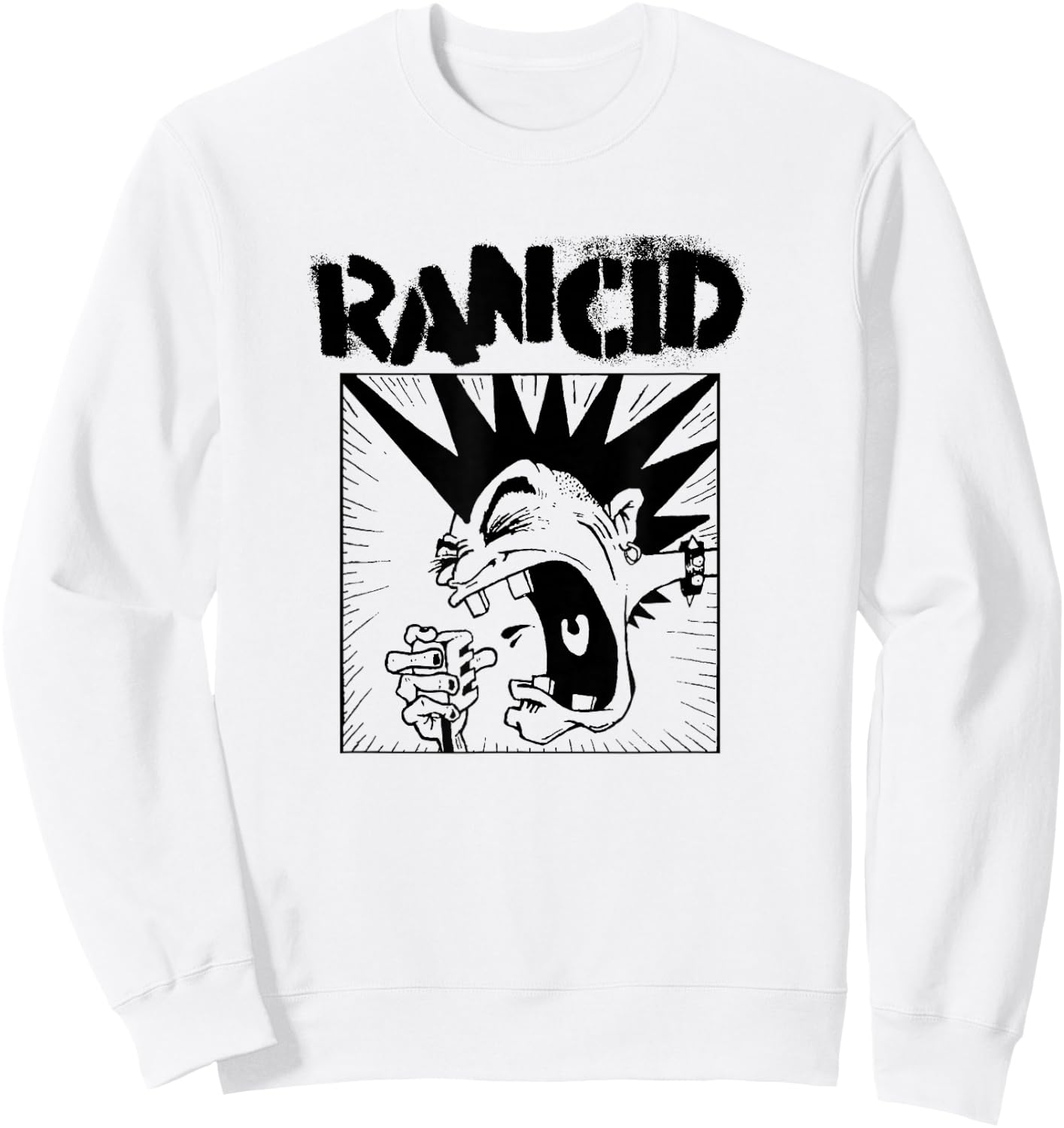 Rancid - Official Merchandise - Microphone Small Sweatshirt - Sweatshirt | White