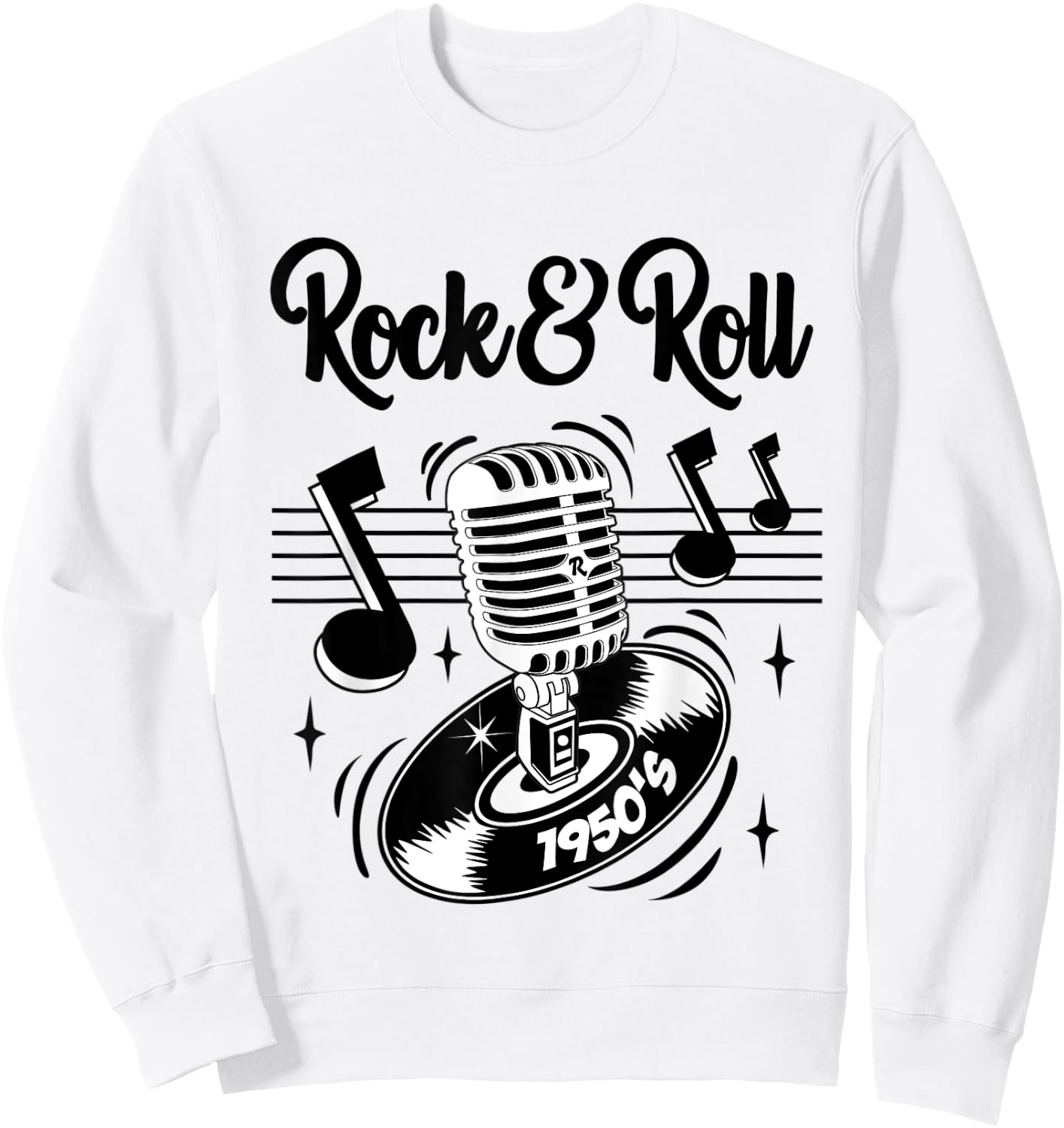 Rockabilly Rocker Clothes 50s Sock Hop Greaser 1950s Doo Wop Sweatshirt - Sweatshirt | White