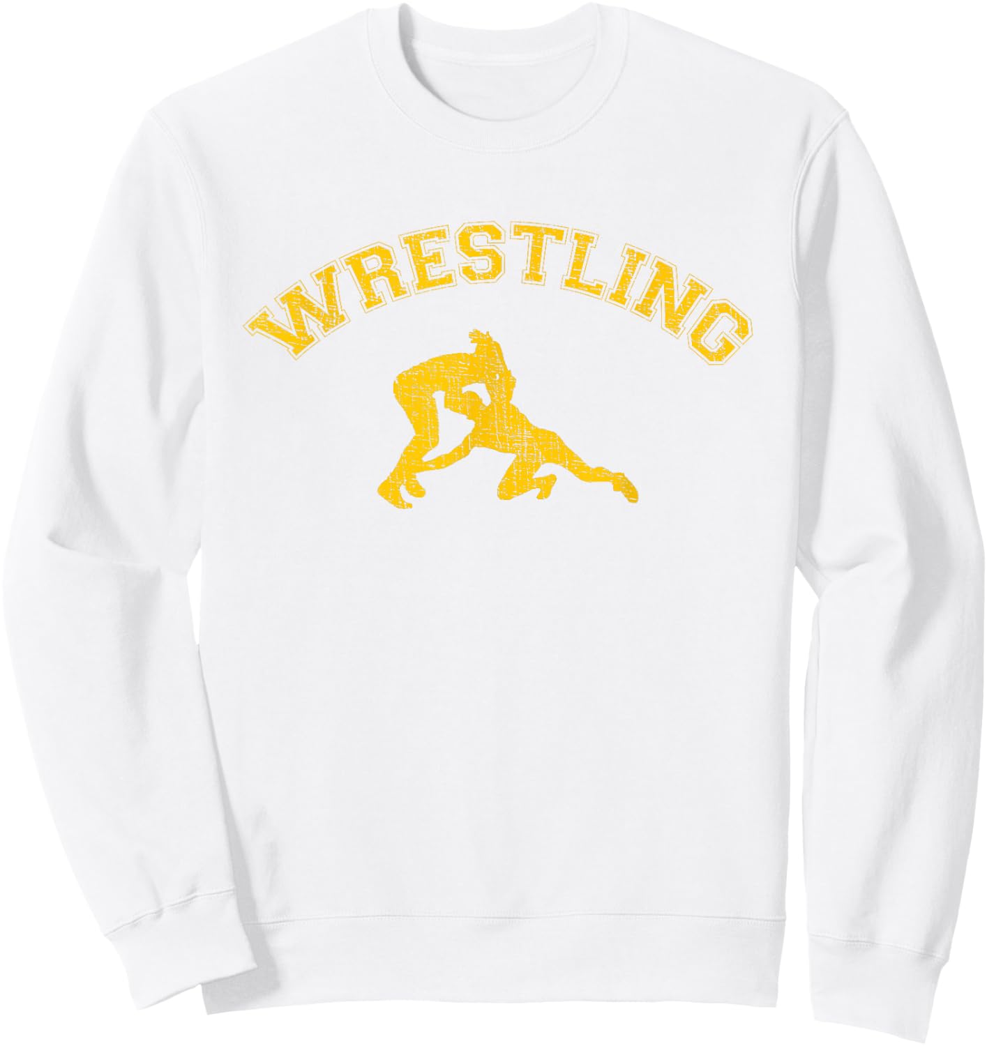 Classic College-style Wrestling Sweatshirt - Sweatshirt | White