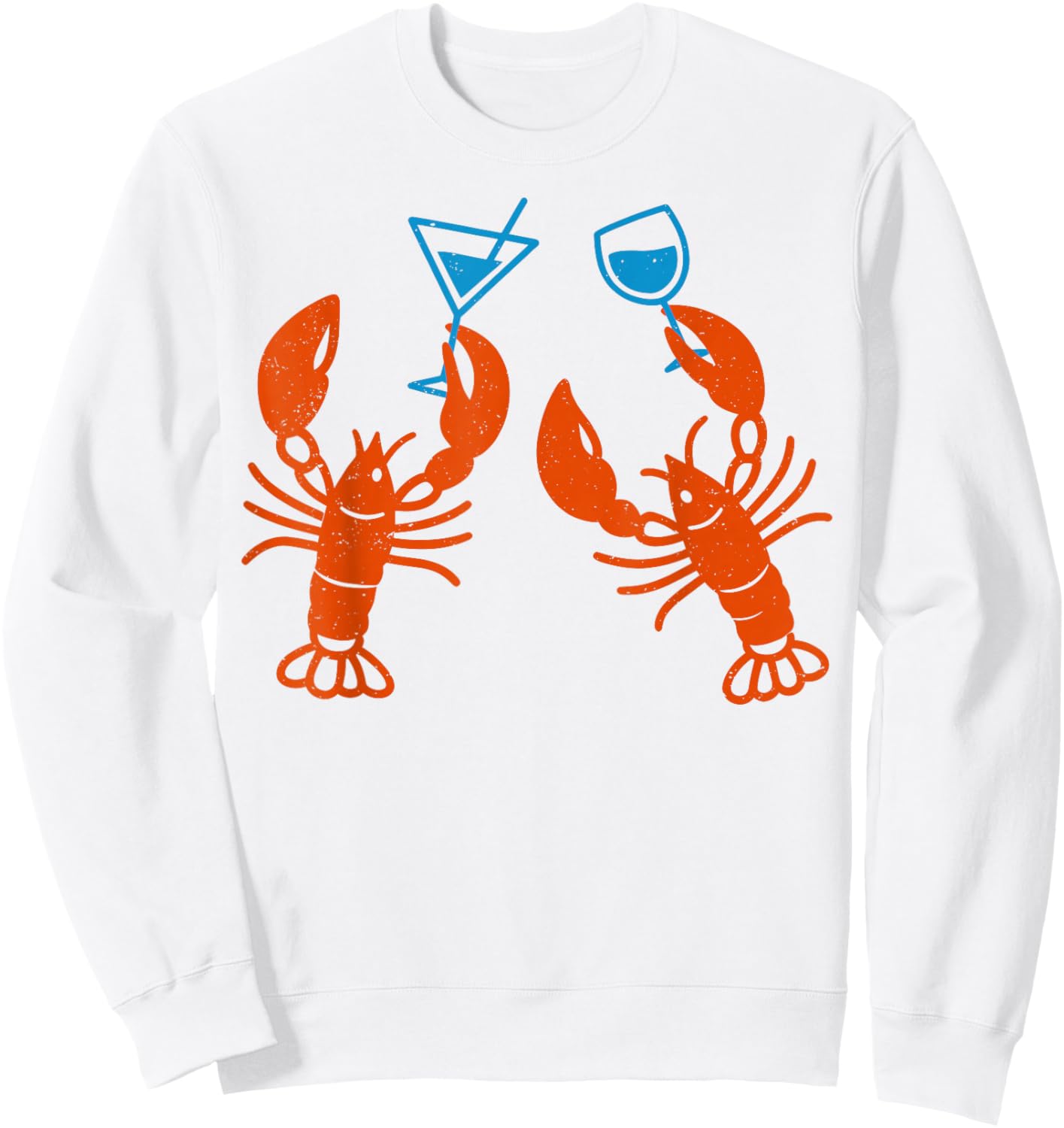 Lobster Martini Case for Summer Seafood Cocktail Design Sweatshirt - Sweatshirt | White