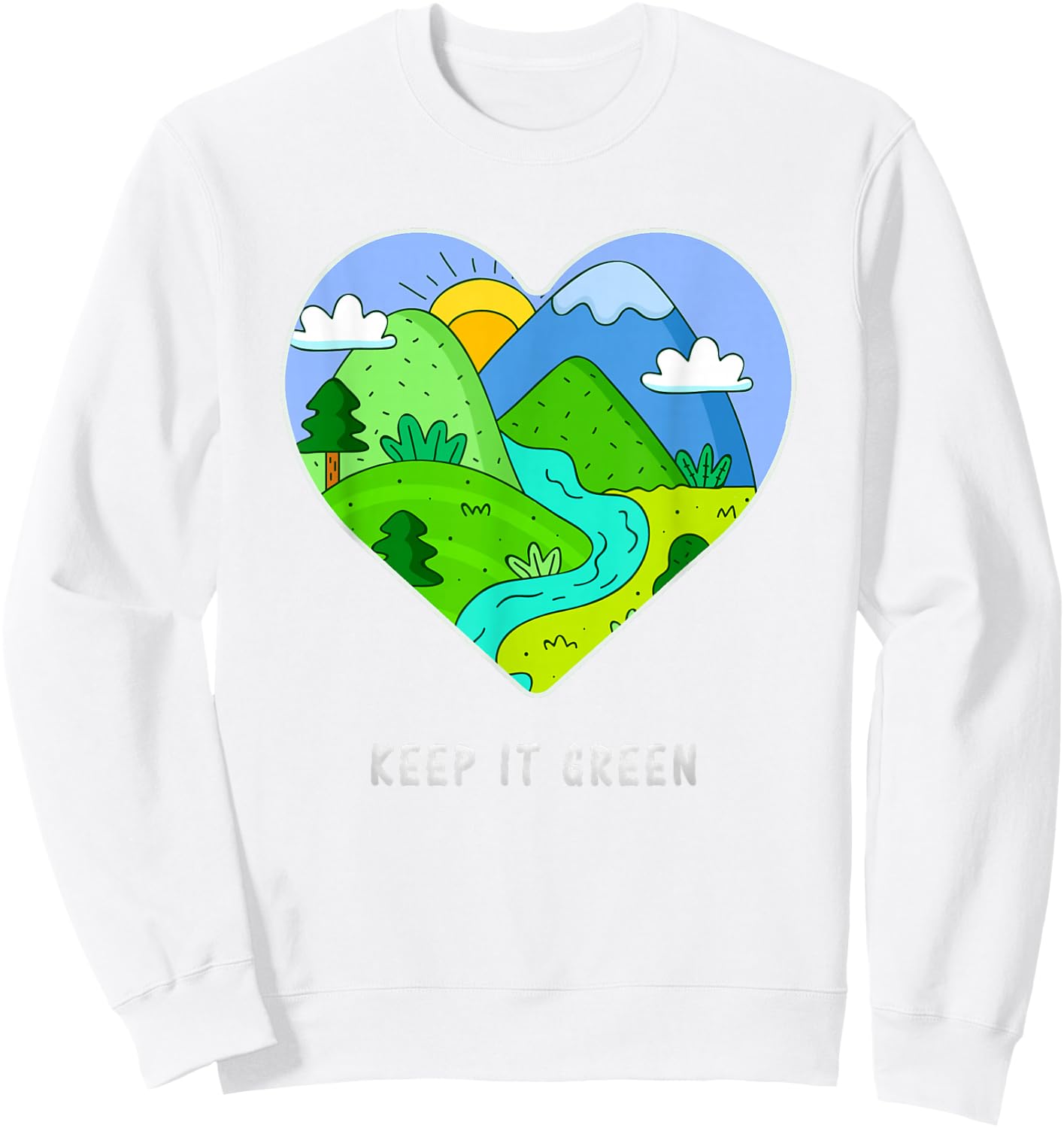 Keep it Green Save the Planet Earth Day 2021 Gift Sweatshirt - Sweatshirt | White