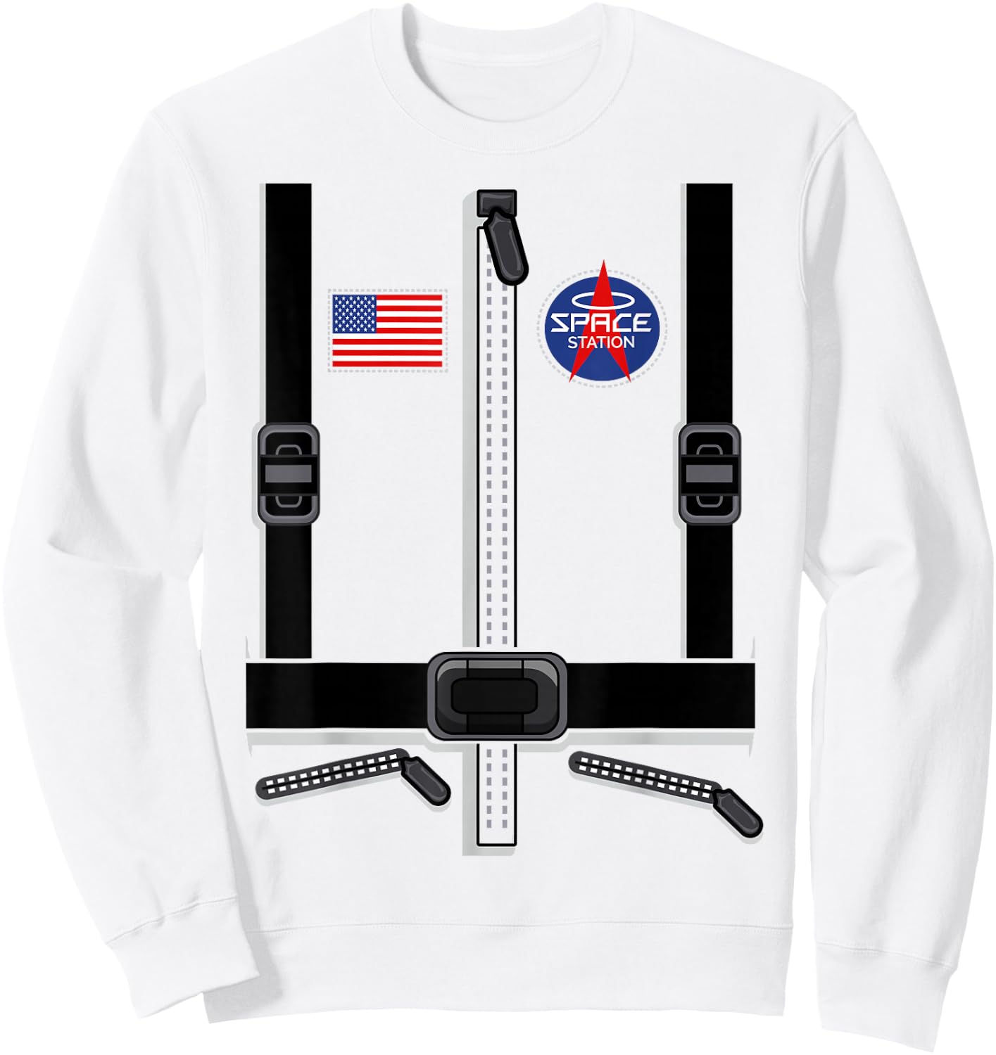 Astronaut Costume for Children, Men, Women, Spacesuit Sweatshirt - Sweatshirt | White