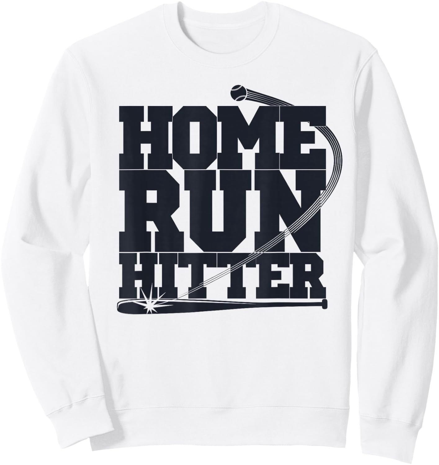 Home Run Hitter Baseball Player Baseball Lover Sweatshirt - Sweatshirt | White