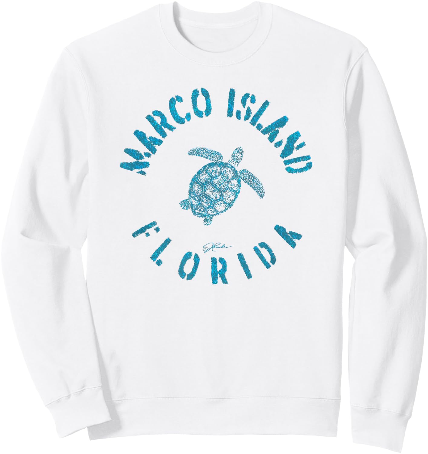 JCombs: Marco Island, FL, Sea Turtle Sweatshirt - Sweatshirt | White