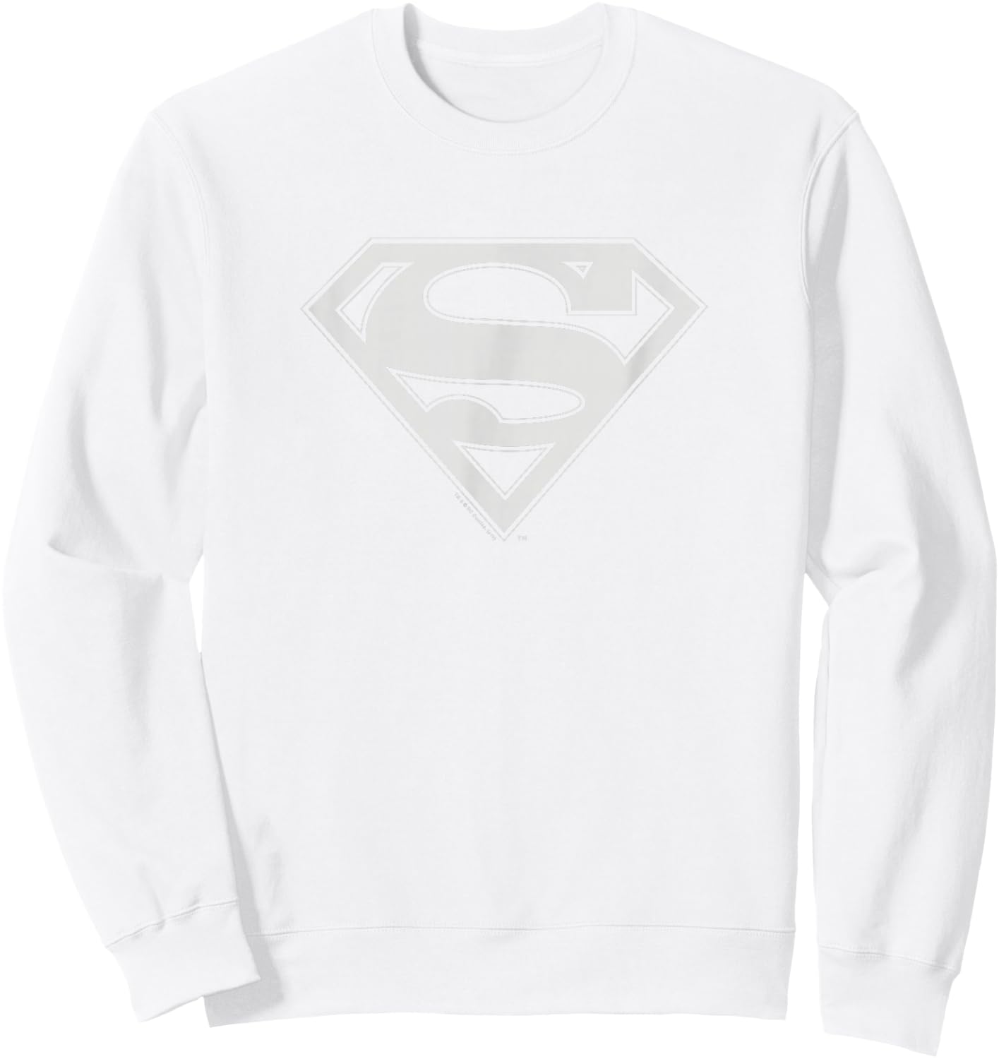 Superman Green & White Shield T Shirt Sweatshirt - Sweatshirt | White