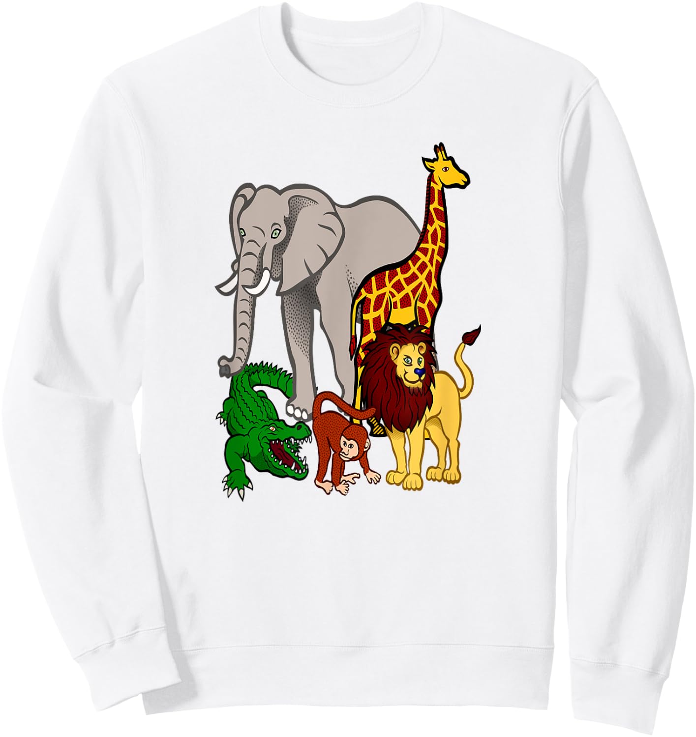 Zoo Animals Shirt Wildlife Birthday Party A Day At The Zoo Sweatshirt - Sweatshirt | White