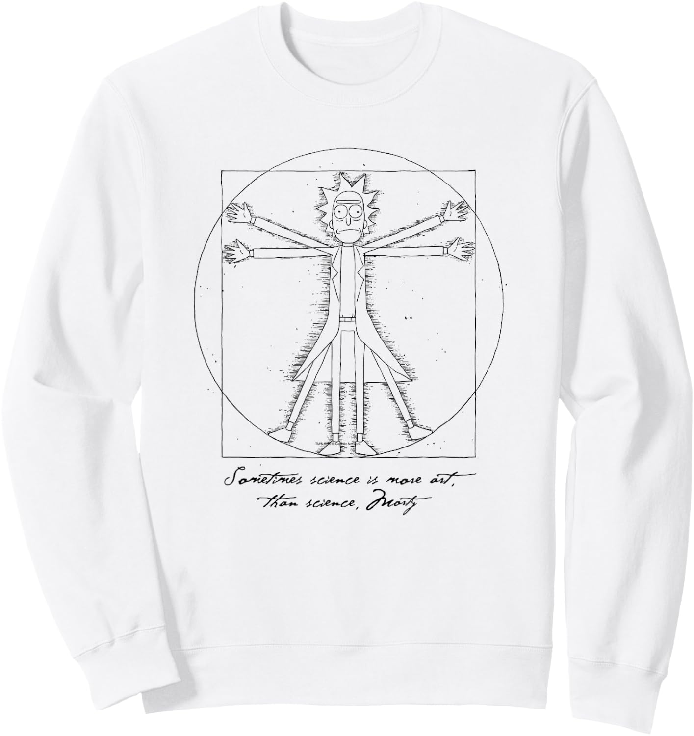 Rick and Morty More Art Than Science Sweatshirt - Sweatshirt | White