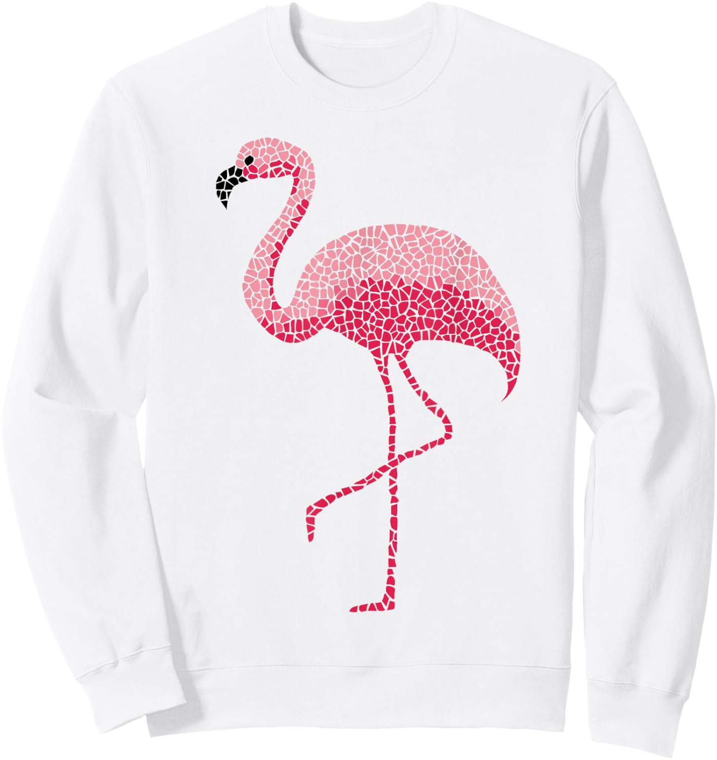 Tropical Pink Flamingo Bird Design Sweatshirt - Sweatshirt | White