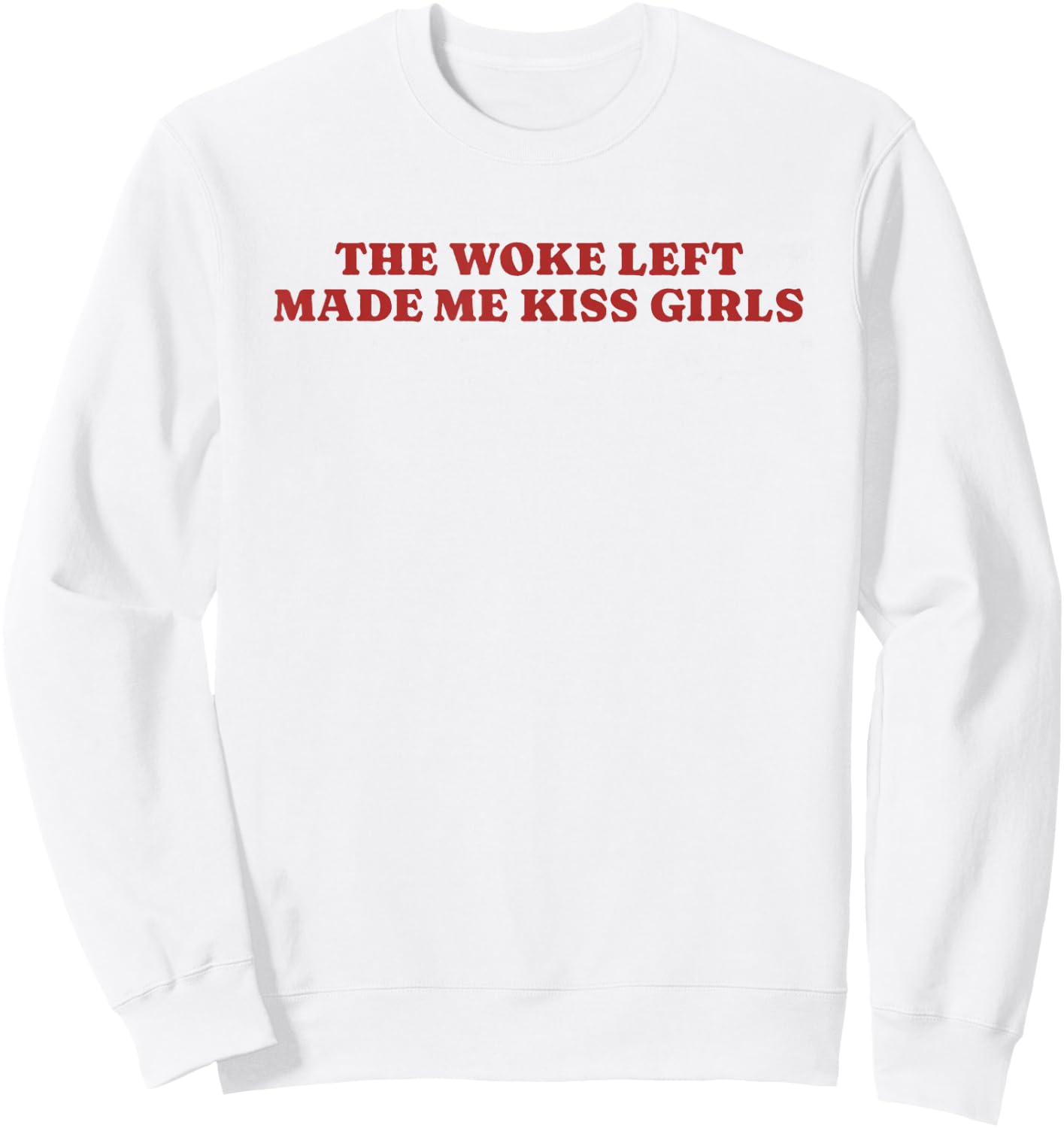 Retro Funny Lesbian Political Kiss Girls Pride Queer WLW Sweatshirt - Sweatshirt | White