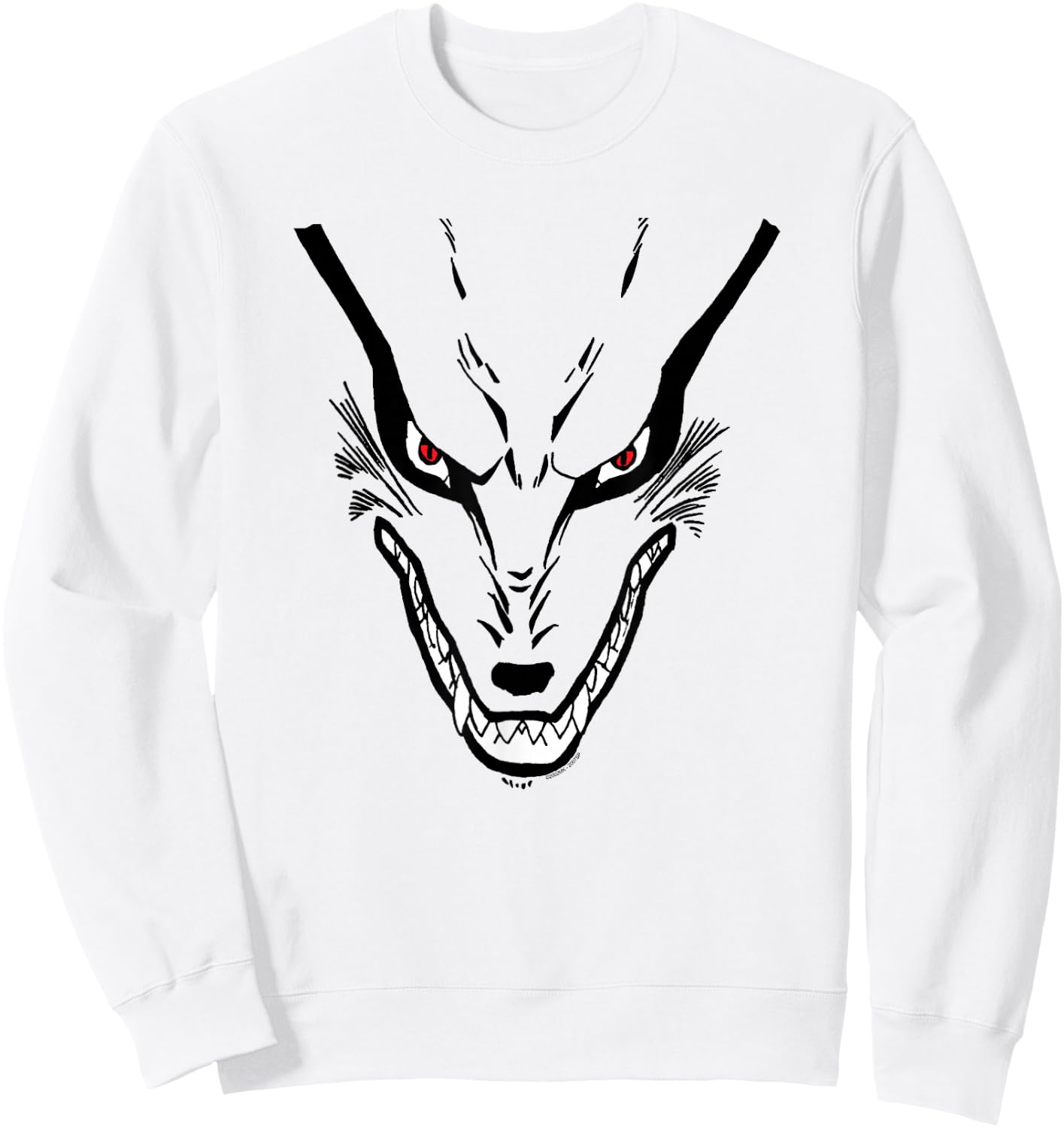 Naruto Nine Tails Big Face Sweatshirt - Sweatshirt | White