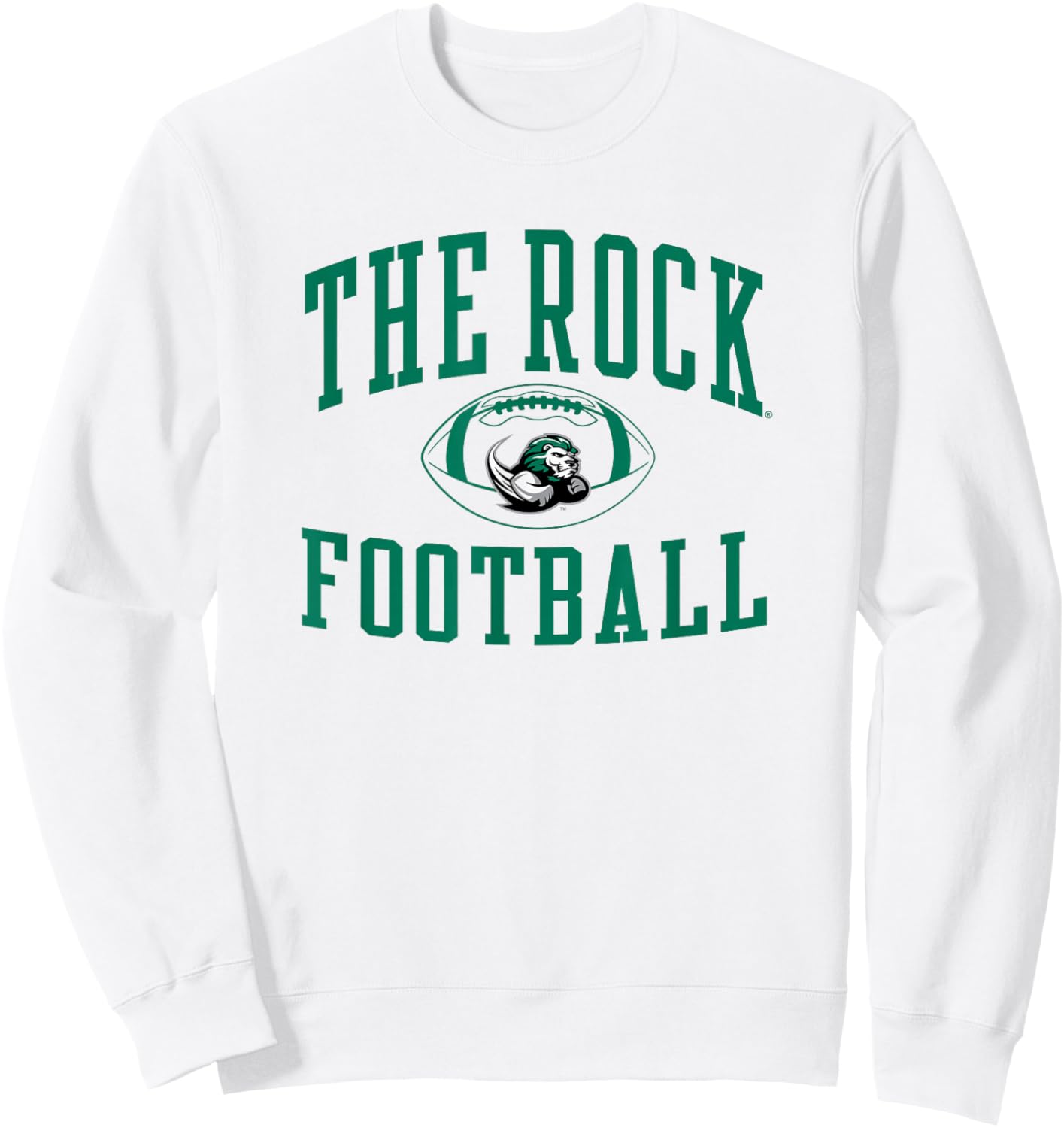 Slippery Rock The Rock Football Sack Gray Sweatshirt - Sweatshirt | White