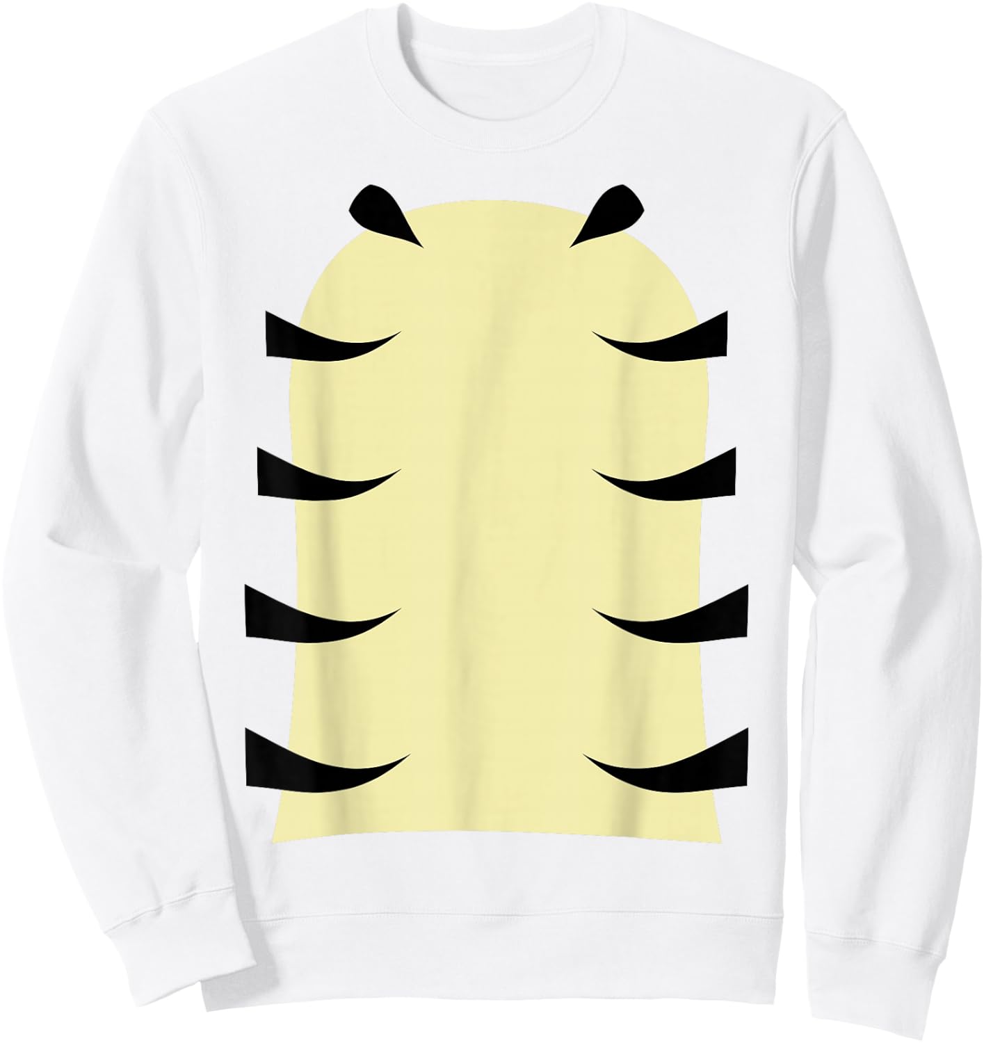 Funny Halloween Tiger Belly Tiger Costume Group Matching Sweatshirt - Sweatshirt | White
