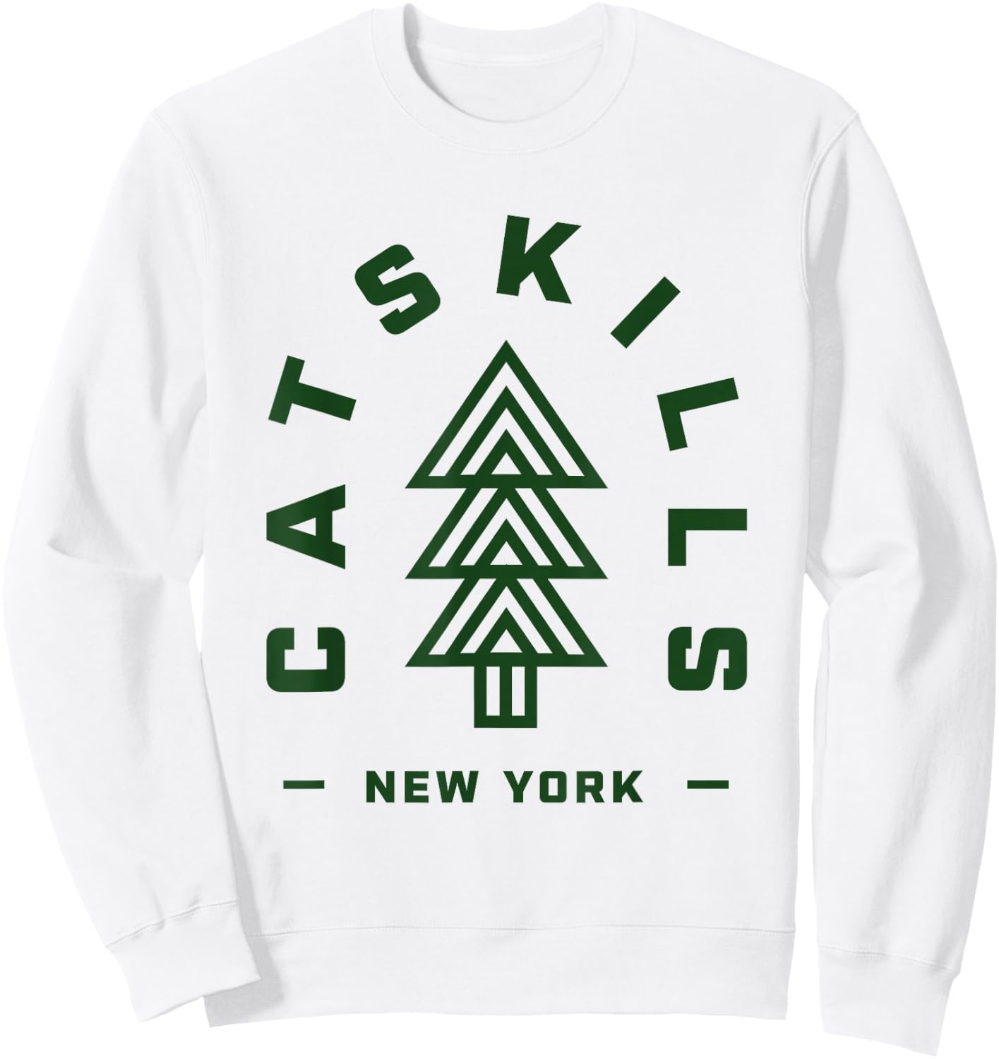 Catskills NY Camping Hiking Catskills Mountains Tree Sweatshirt - Sweatshirt | White