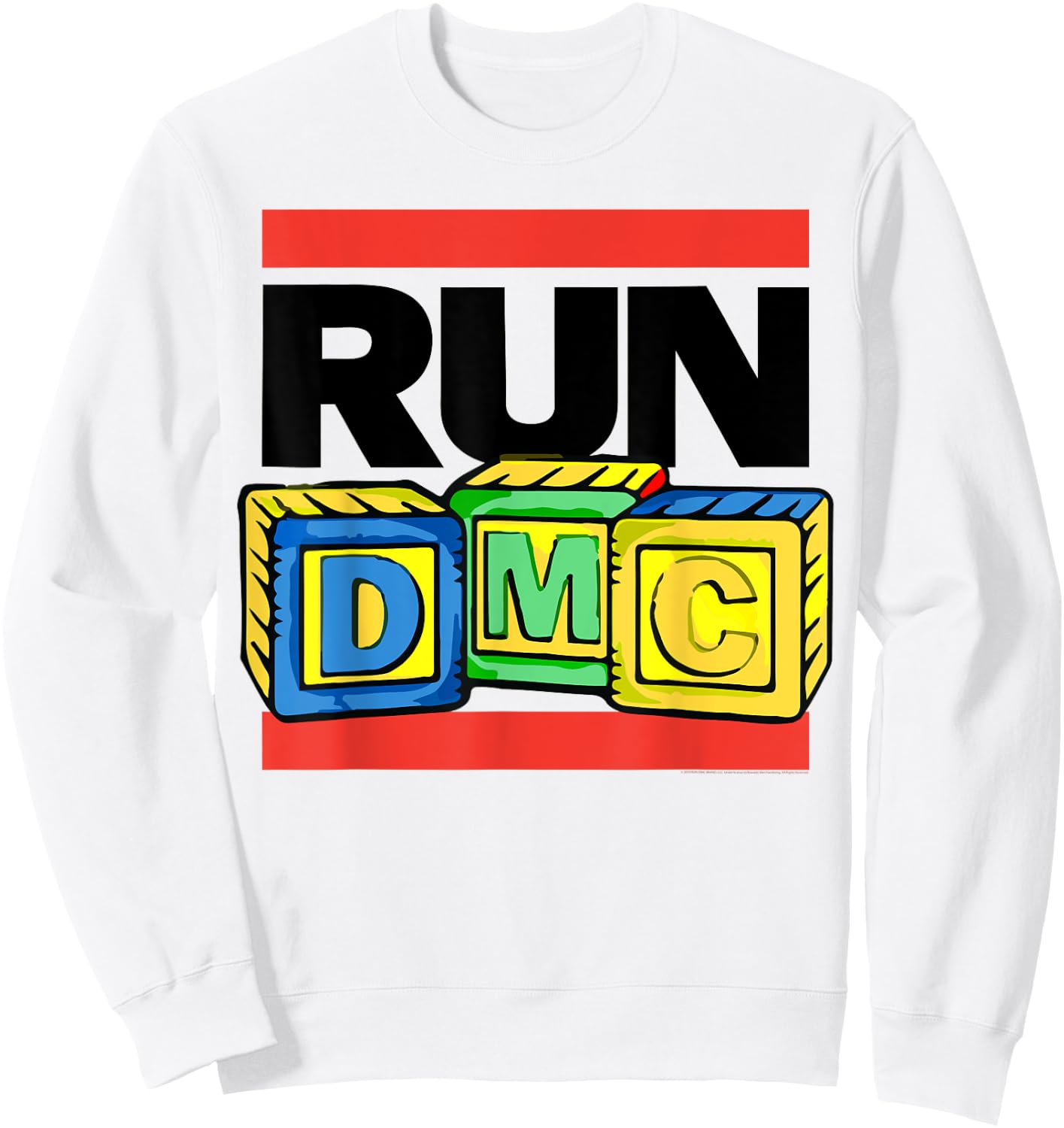 Official Run DMC Toy Blocks Yellow Sweatshirt - Sweatshirt | White