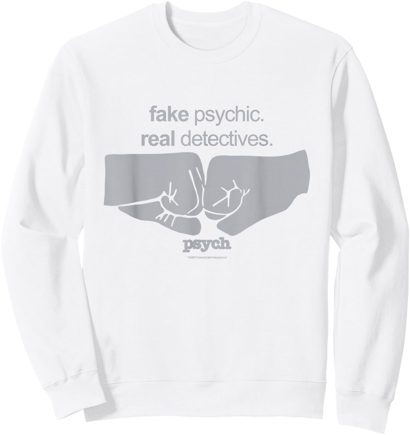 Psych Fist Bump Comfortable - Official Sweatshirt - Sweatshirt | White