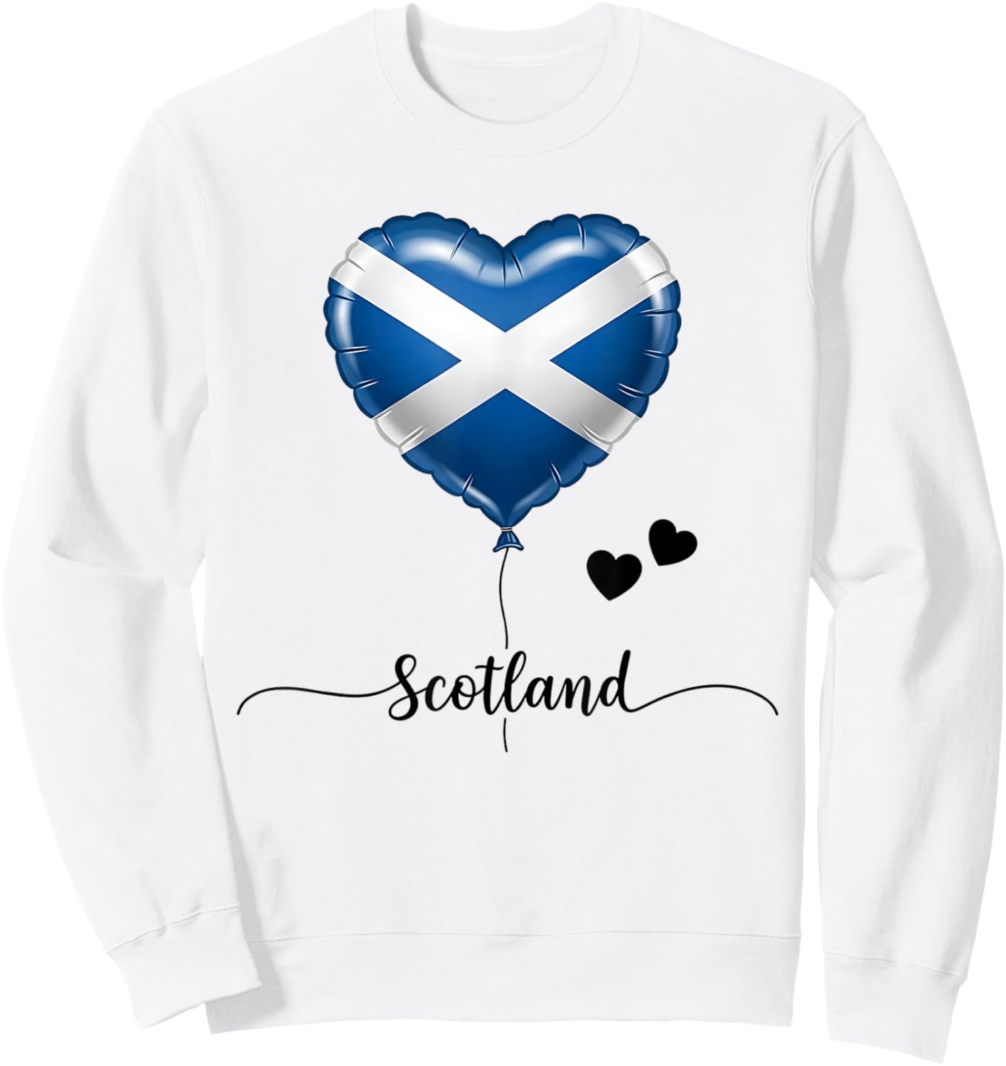 Scotland Scottish Flag Heart Souvenirs Men Women Kids Sweatshirt - Sweatshirt | White