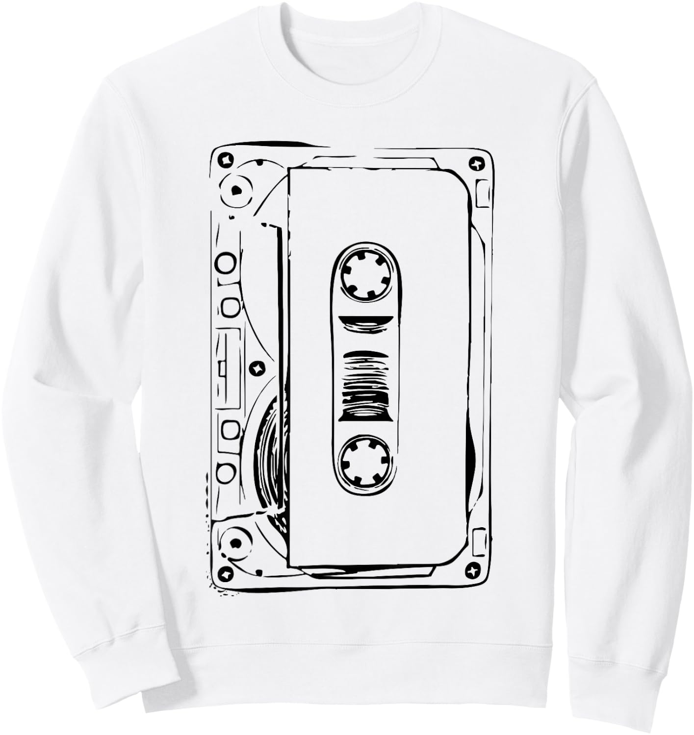 Love Retro Mixtape 80's Blank Cassette Tape Shirt Gift Sweatshirt - Sweatshirt | White