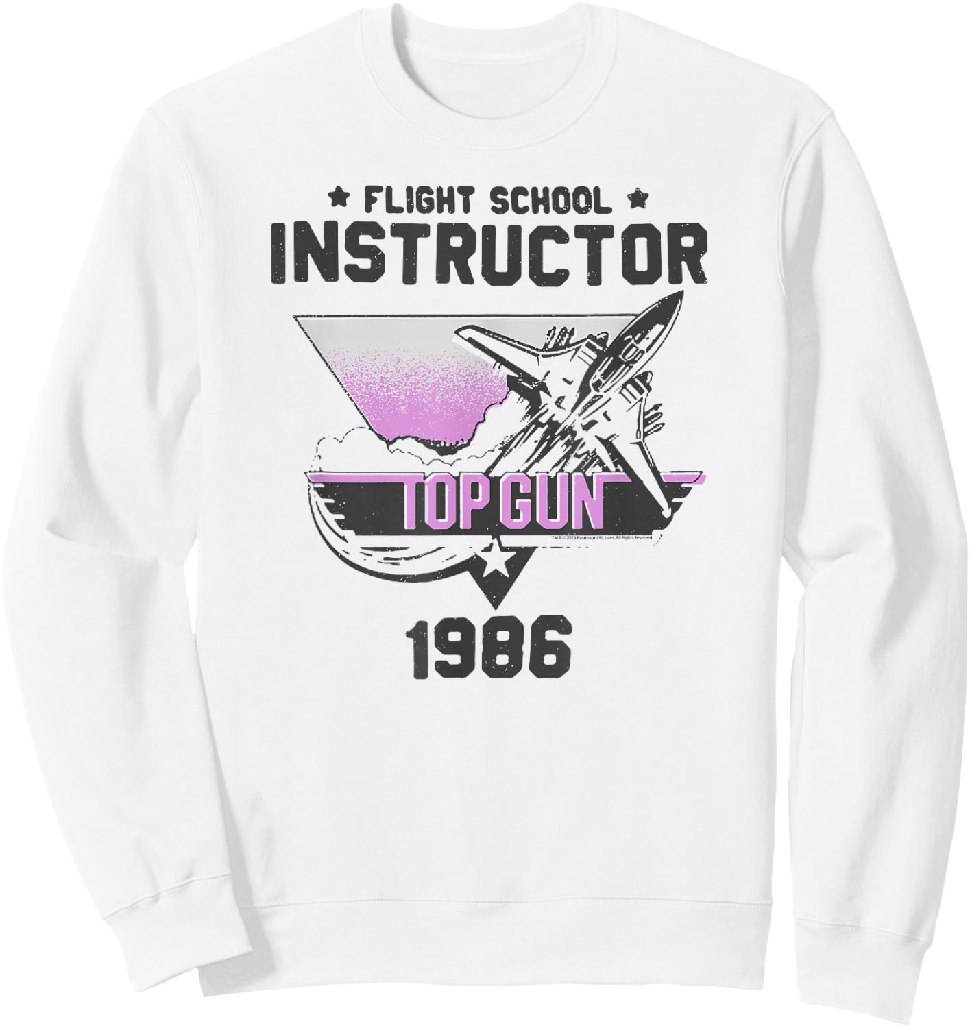 Top Gun Flight School Instructor Action Movie Sweatshirt - Sweatshirt | White