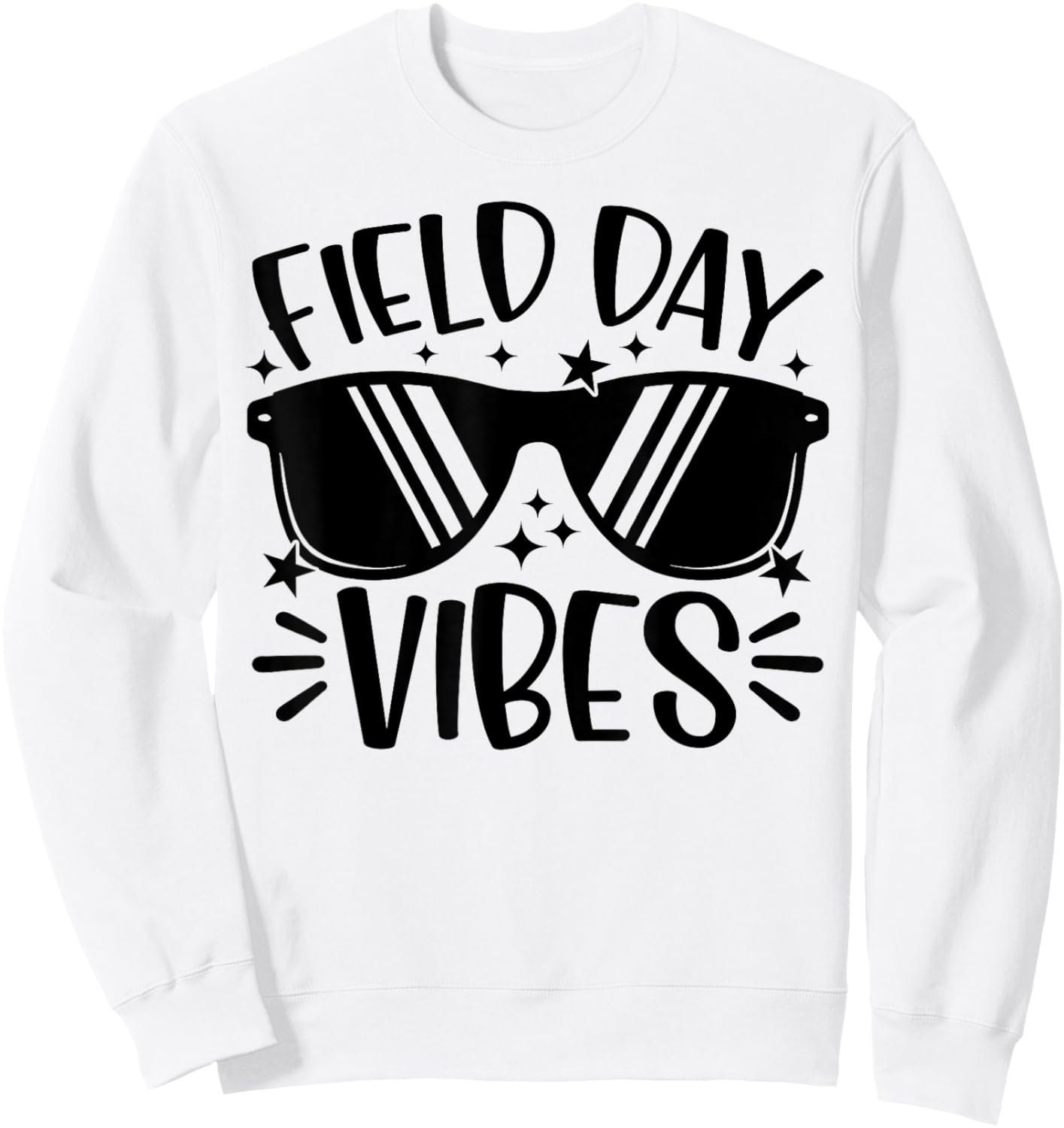 Field Day Vibes Sunglasses Teacher Boy Girl Kids Sweatshirt - Sweatshirt | White