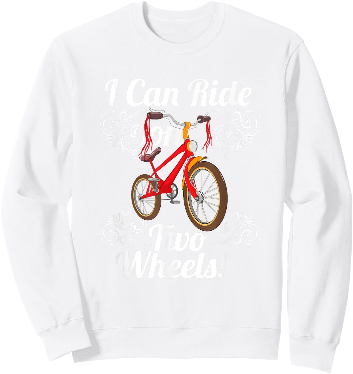 Kids Bike I Can Ride On Two Wheels Learning Reward T Shirts Sweatshirt - Sweatshirt | White