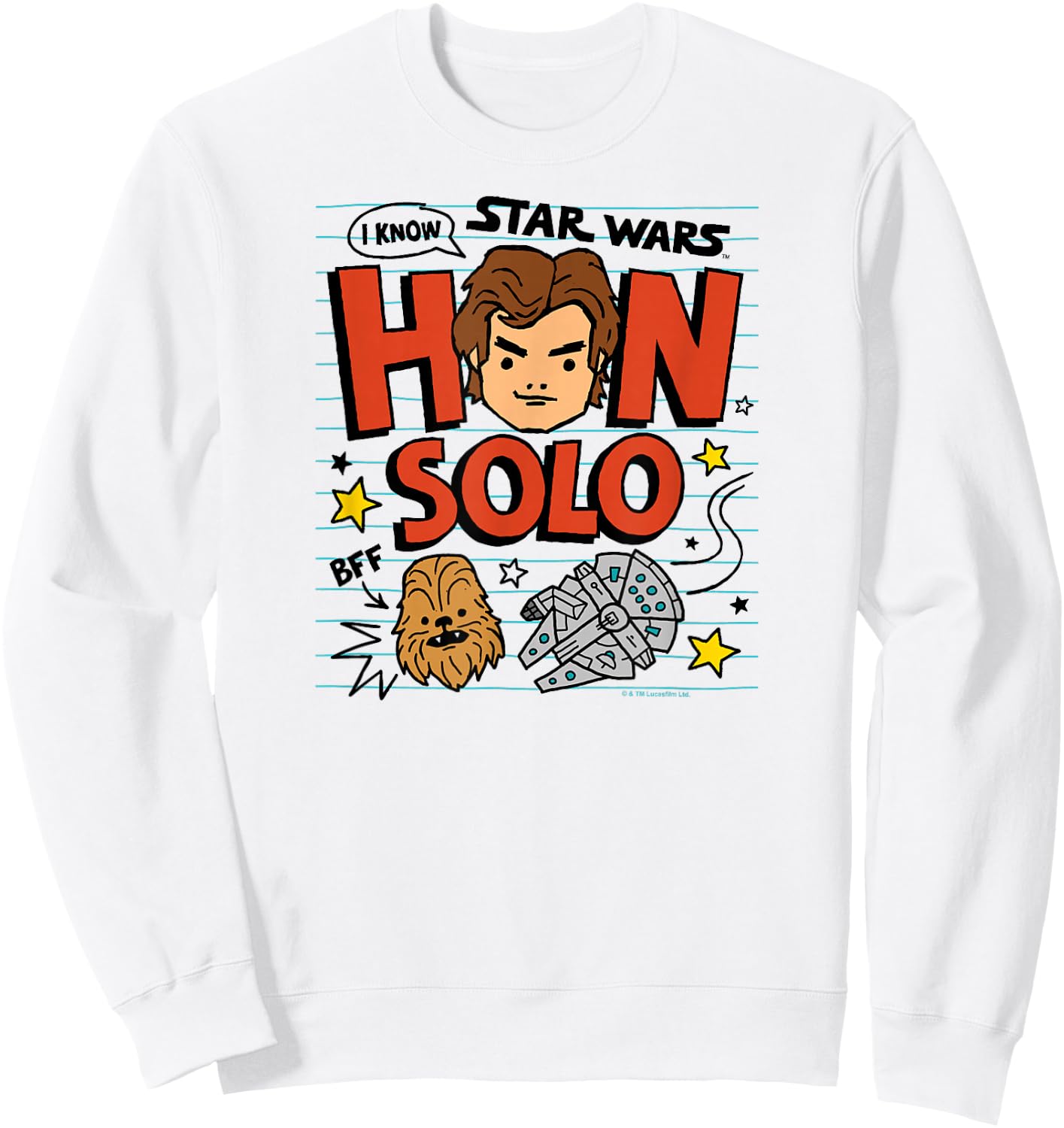 Star Wars - Han Solo Doodles Sweatshirt - Sweatshirt | White