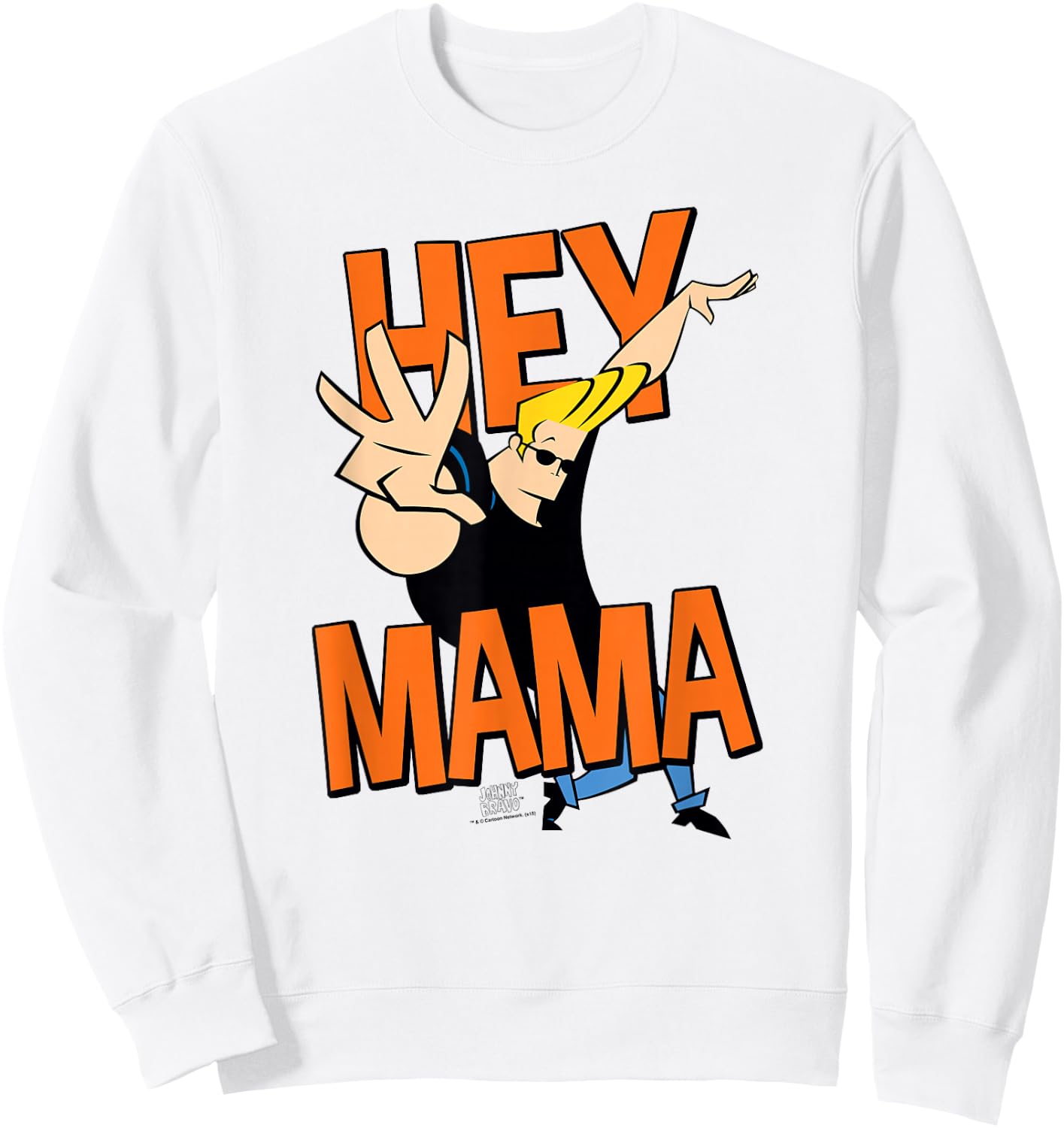 Johnny Bravo Hey Mama Sweatshirt - Sweatshirt | White
