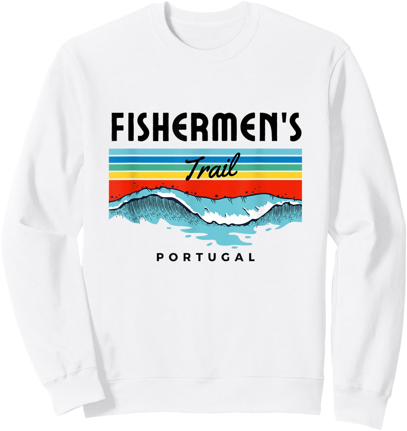 Fishermen's Trail Fishing Trail Portugal Algarve Surfing Coast Sweatshirt - Sweatshirt | White