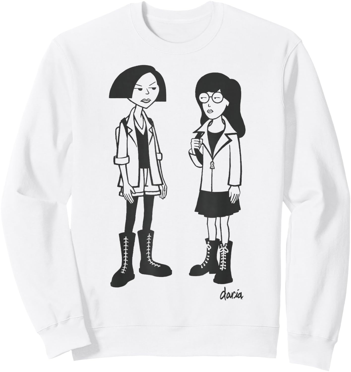 Daria Jane Lane Simple Portrait Sweatshirt - Sweatshirt | White